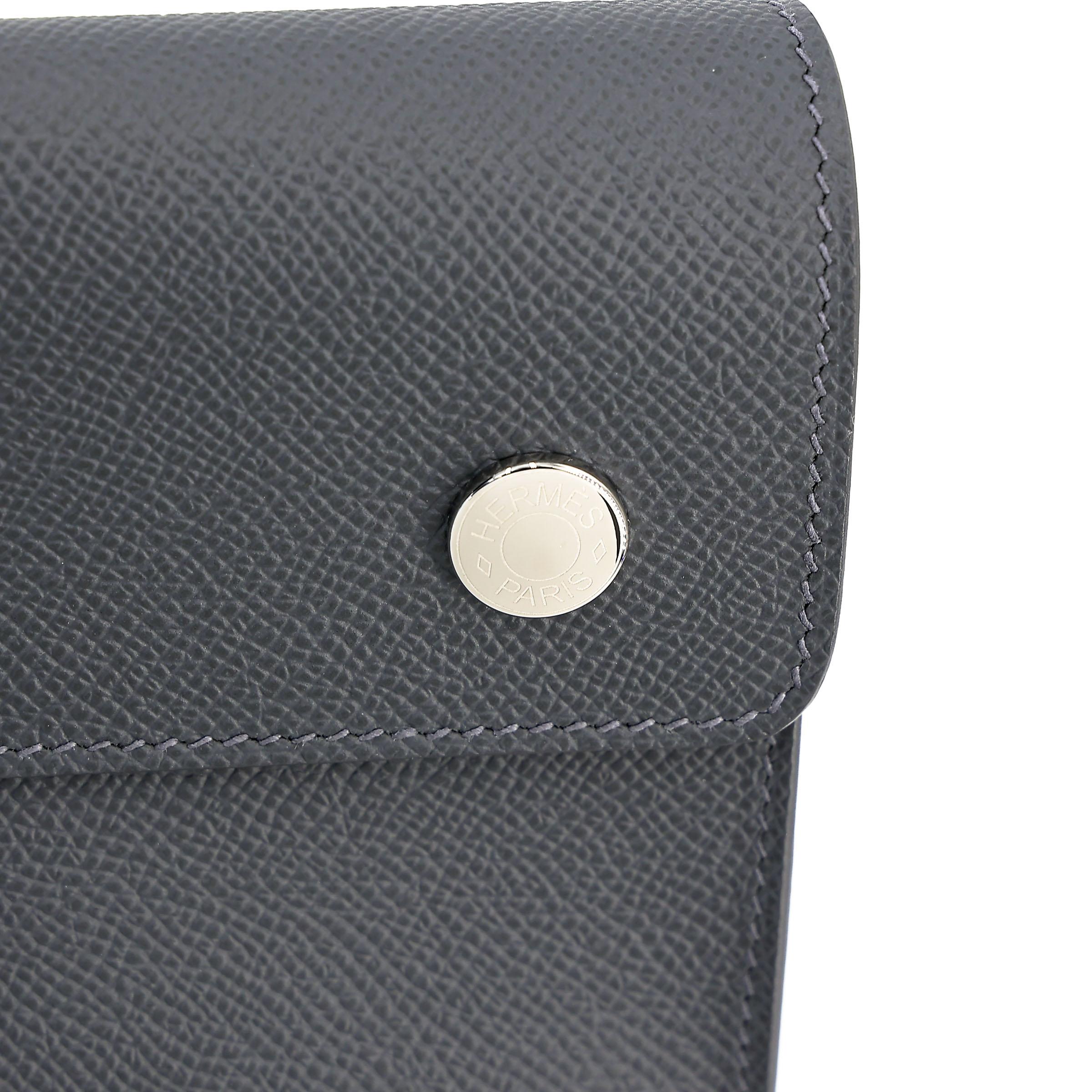 ランク NS 未使用品 HERMÈS エルメス エルメスナップ ウォレット アルドワーズ (85) エプソン シルバー金具 W刻印 (2024) - 13