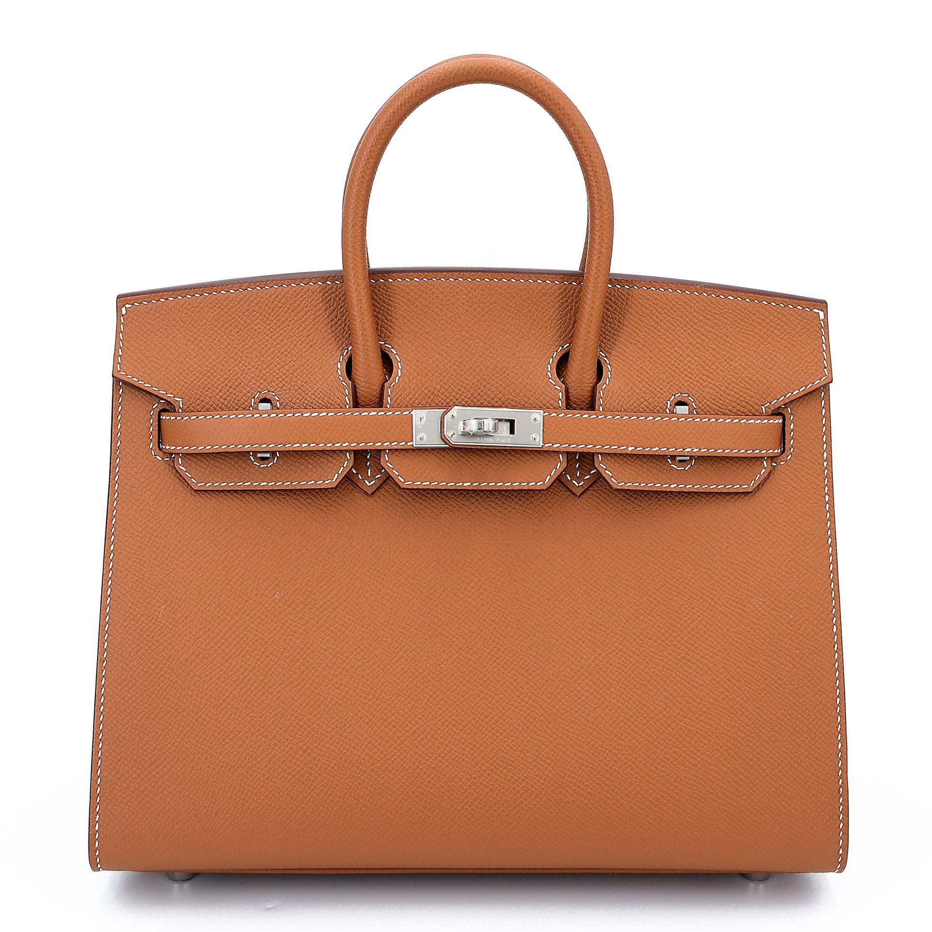 Unused ( Rank NS ) HERMÈS Birkin 25 Sellier Gold (37) Epsom Palladium hardware B (2023) - 1