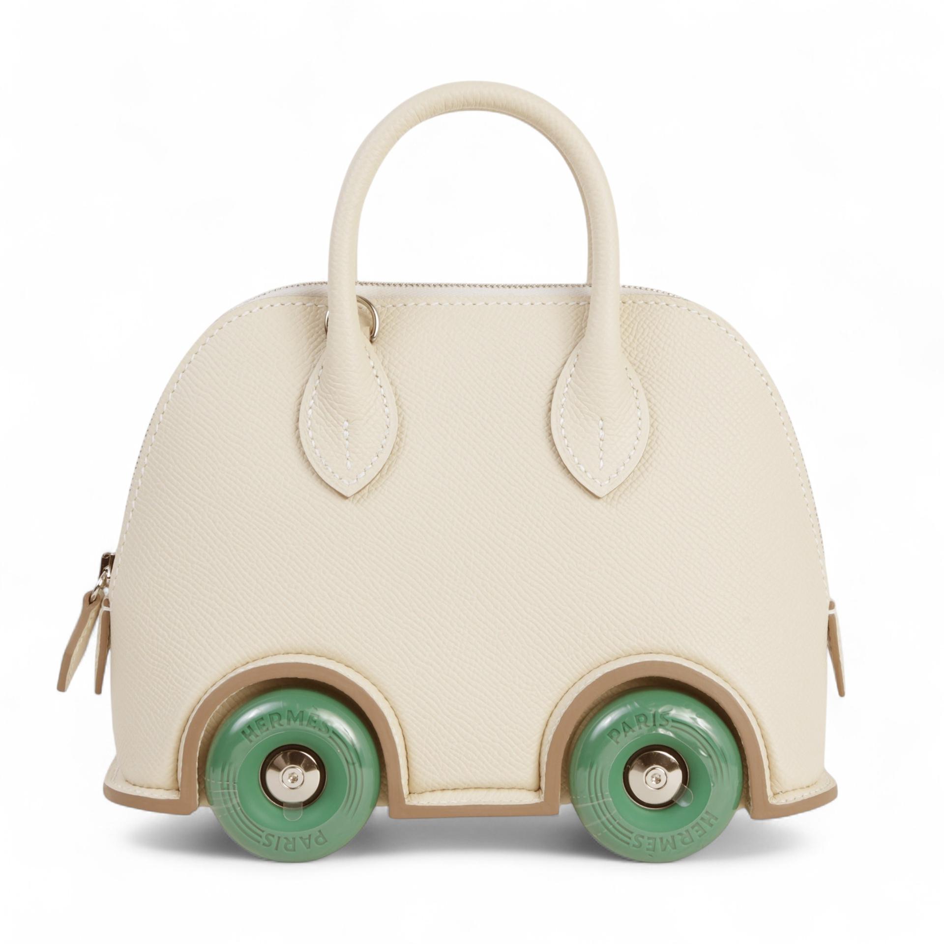 ランク NS 未使用品 HERMÈS エルメス ボリード オンホイールズ クレ (10) ヴェールヴェルティゴ (U4) エプソン シルバー金具 W刻印 (2024) - 1