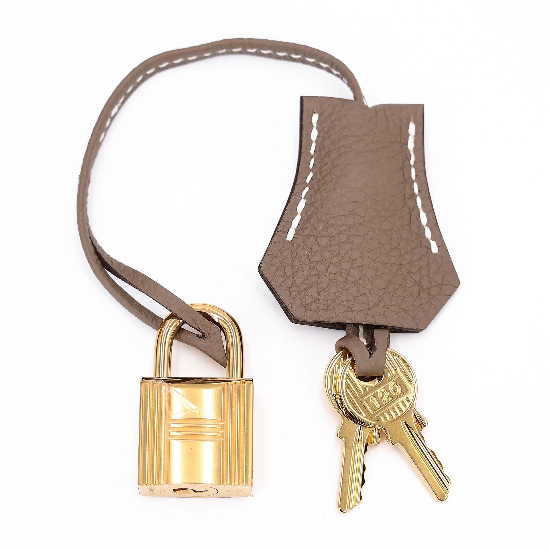 Very Good ( Rank A) HERMÈS Birkin 25 Etoupe (18) Togo Gold hardware U (2022) - 23