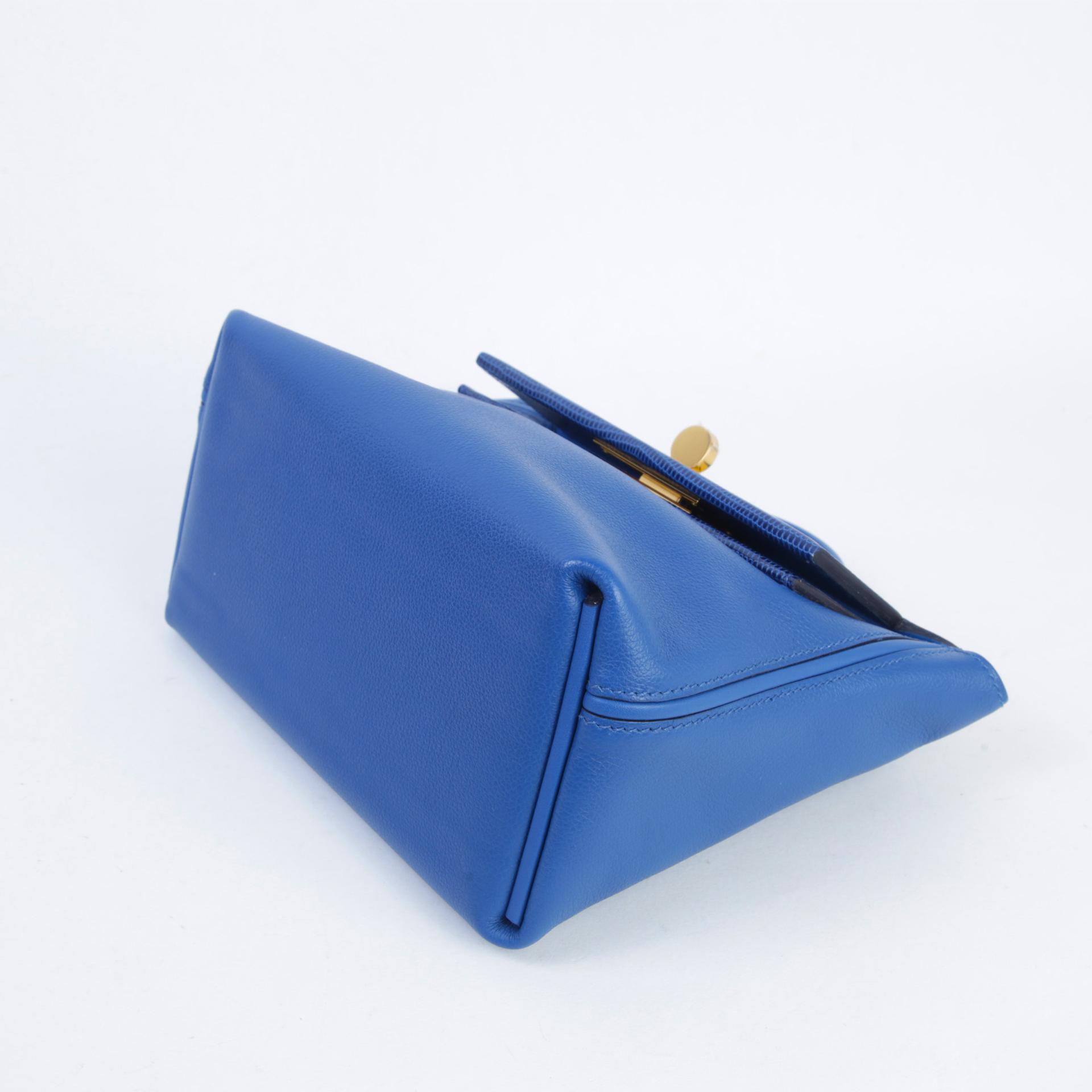 ランク A HERMÈS エルメス ヴァンキャトルミニ タッチ ブルーサフィール (73) エバーカラー リザード ゴールド金具 U刻印 (2022) - 5