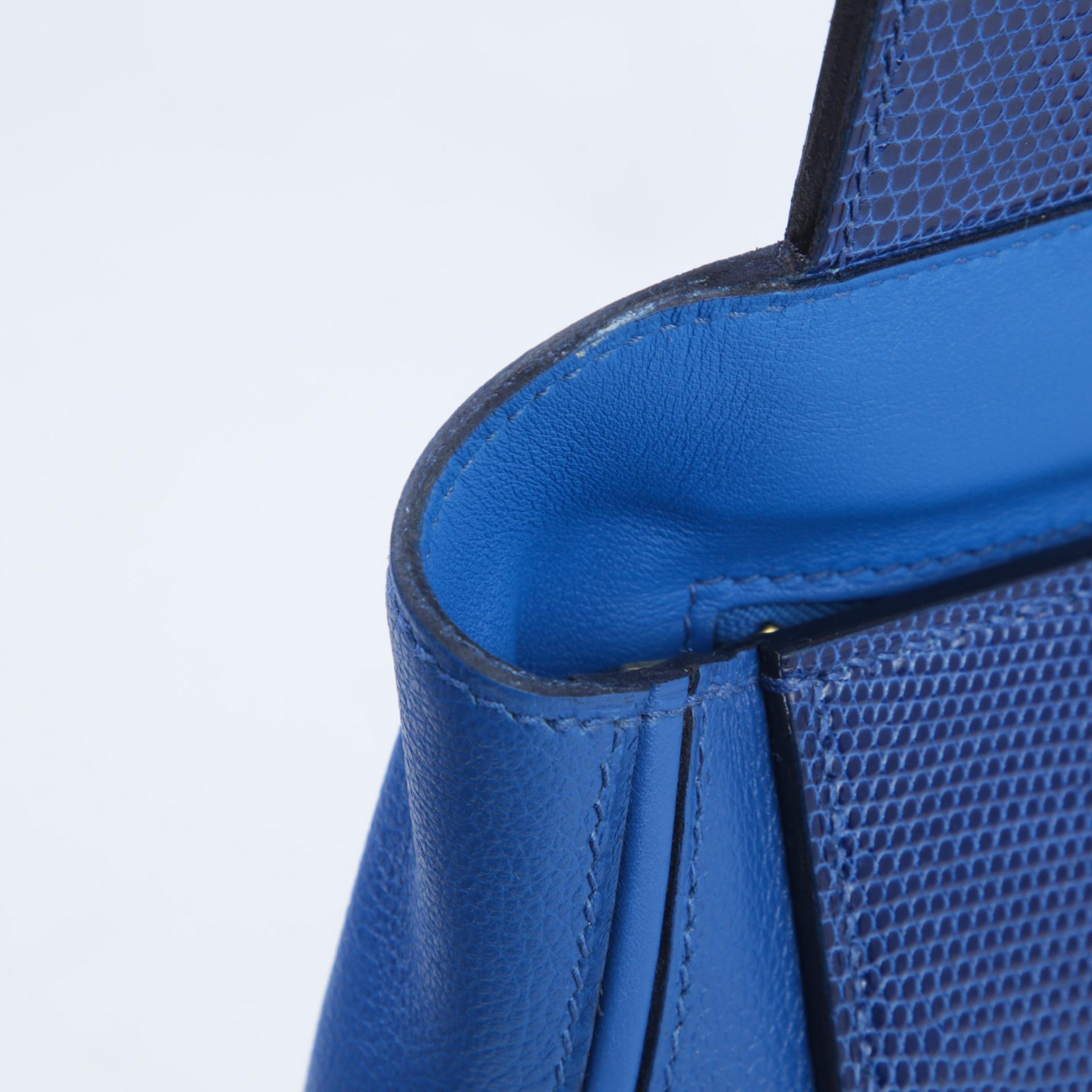 ランク A HERMÈS エルメス ヴァンキャトルミニ タッチ ブルーサフィール (73) エバーカラー リザード ゴールド金具 U刻印 (2022) - 12
