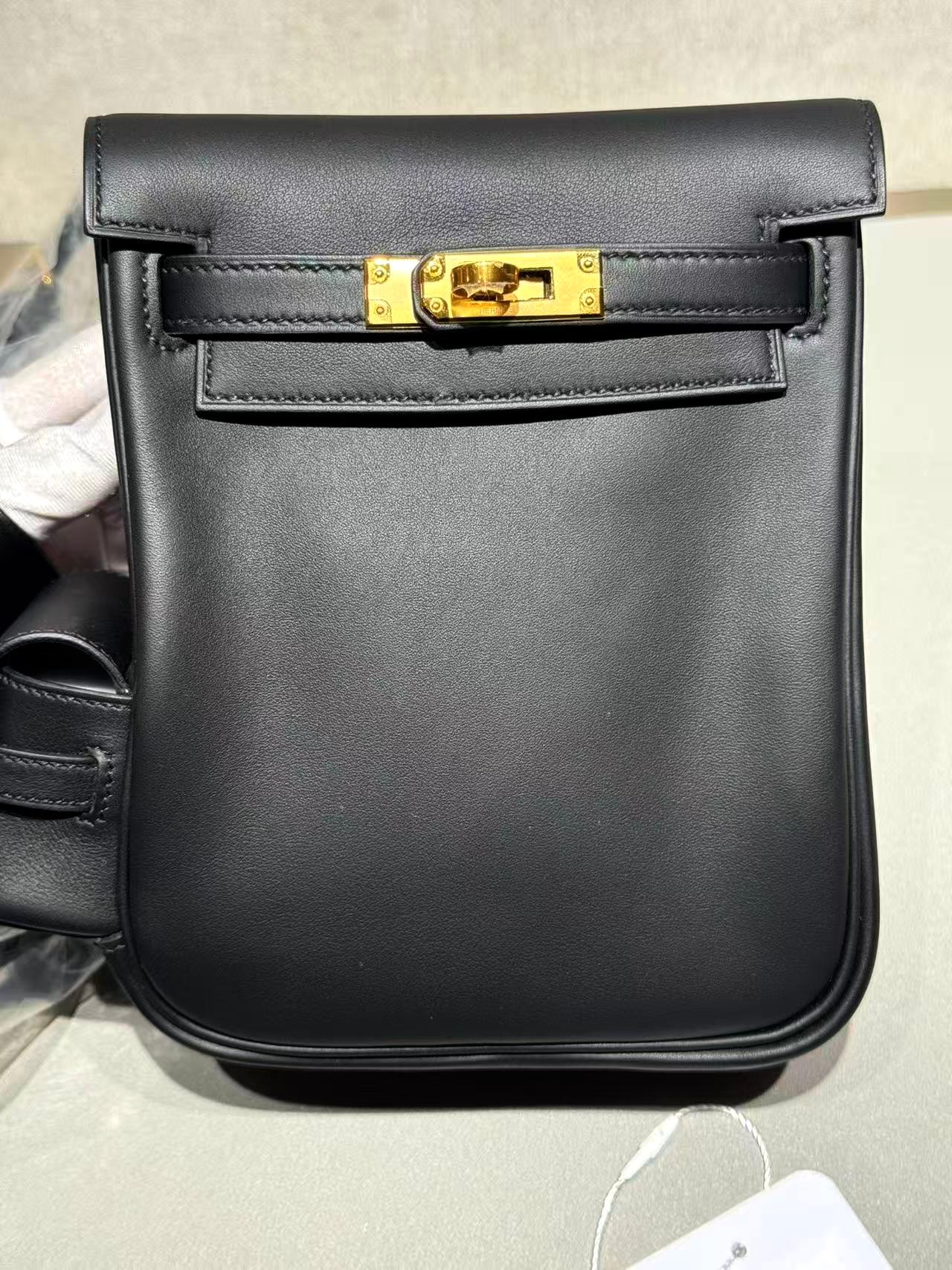 ランク N 新品 HERMÈS エルメス ケリージャンプ ブラック (89) スイフト ゴールド金具 K刻印 (2025) - 4