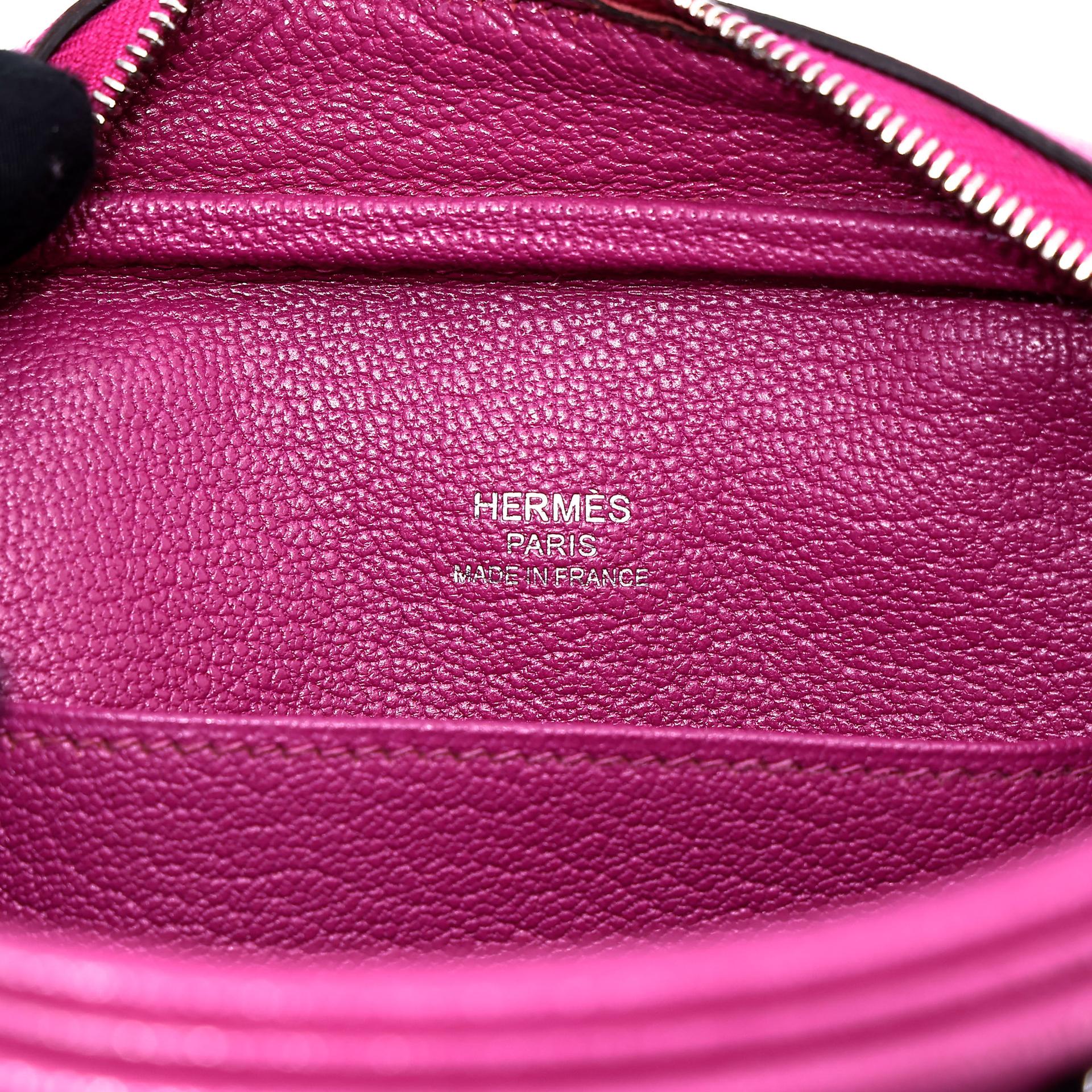 Very Good ( Rank A) HERMÈS Plume Mini Rose Purple (L3) Chevre Palladium hardware A (2017) - 17