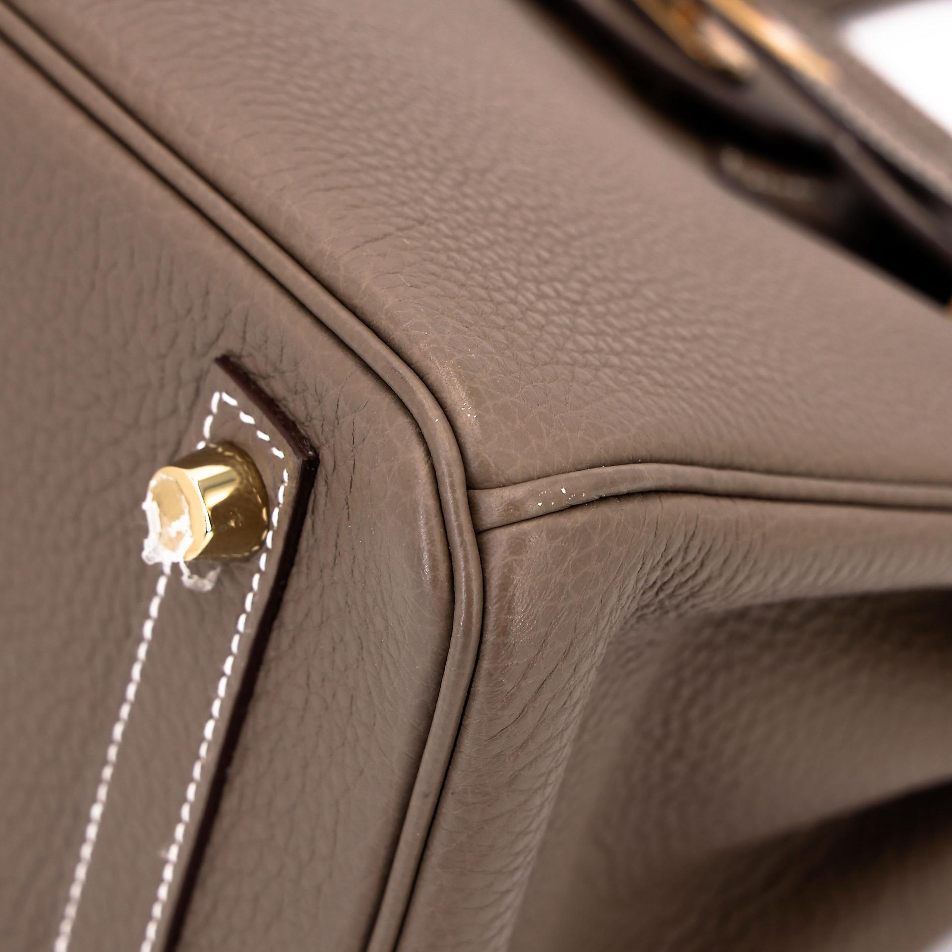 Very Good ( Rank A) HERMÈS Birkin 25 Etoupe (18) Togo Gold hardware U (2022) - 10
