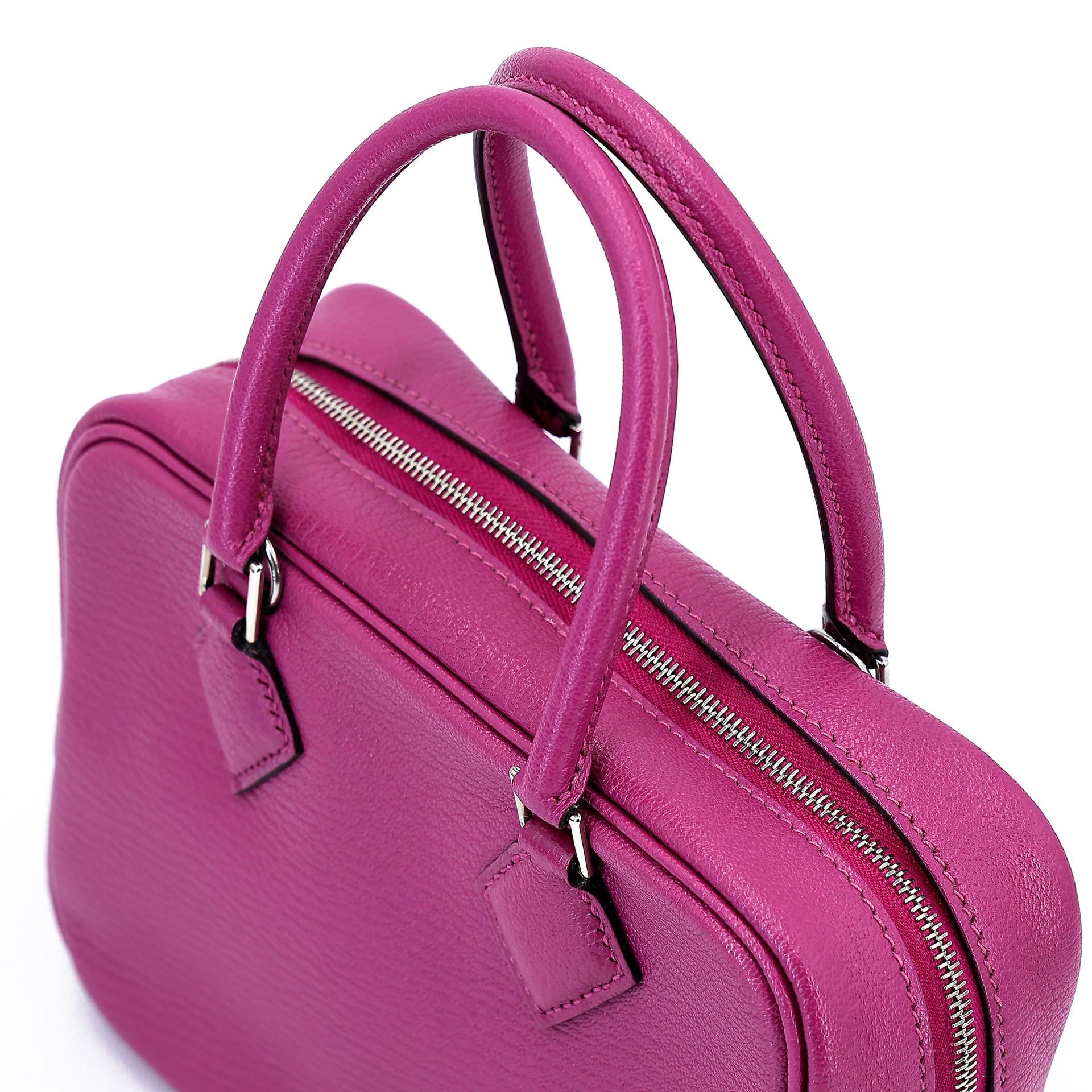Very Good ( Rank A) HERMÈS Plume Mini Rose Purple (L3) Chevre Palladium hardware A (2017) - 4