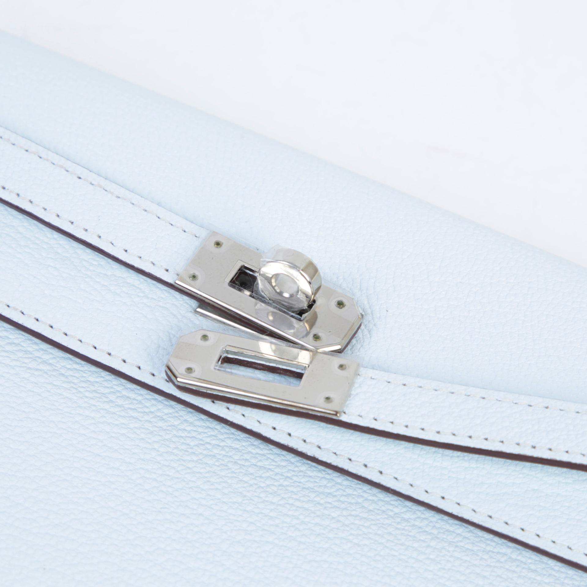 Unused ( Rank NS ) HERMÈS Kelly To Go Wallet Bleu Brume (T0) Chevre Palladium hardware B (2023) - 7