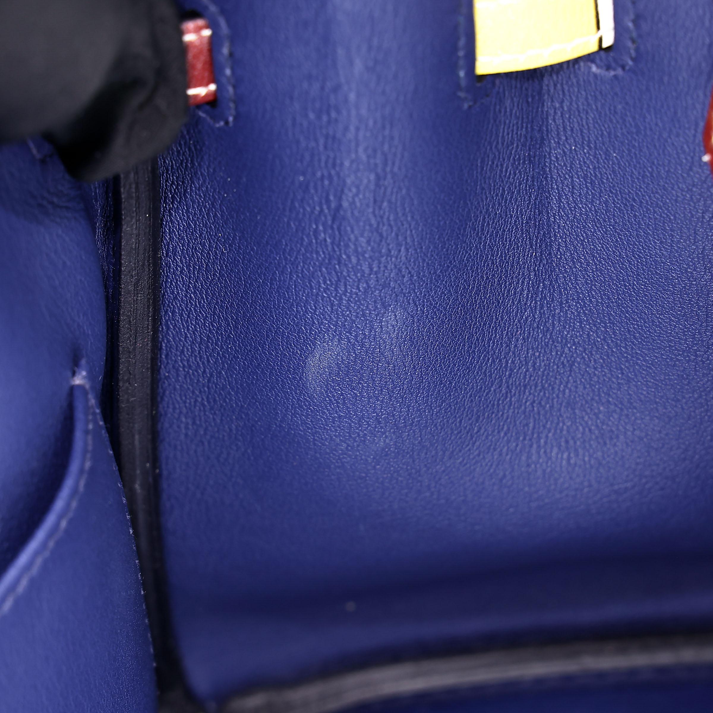 Very Good ( Rank A) HERMÈS Limited Edition Birkin 25 One Two Three and Away We Go Multi-color Swift Palladium hardware D (2019) - 30