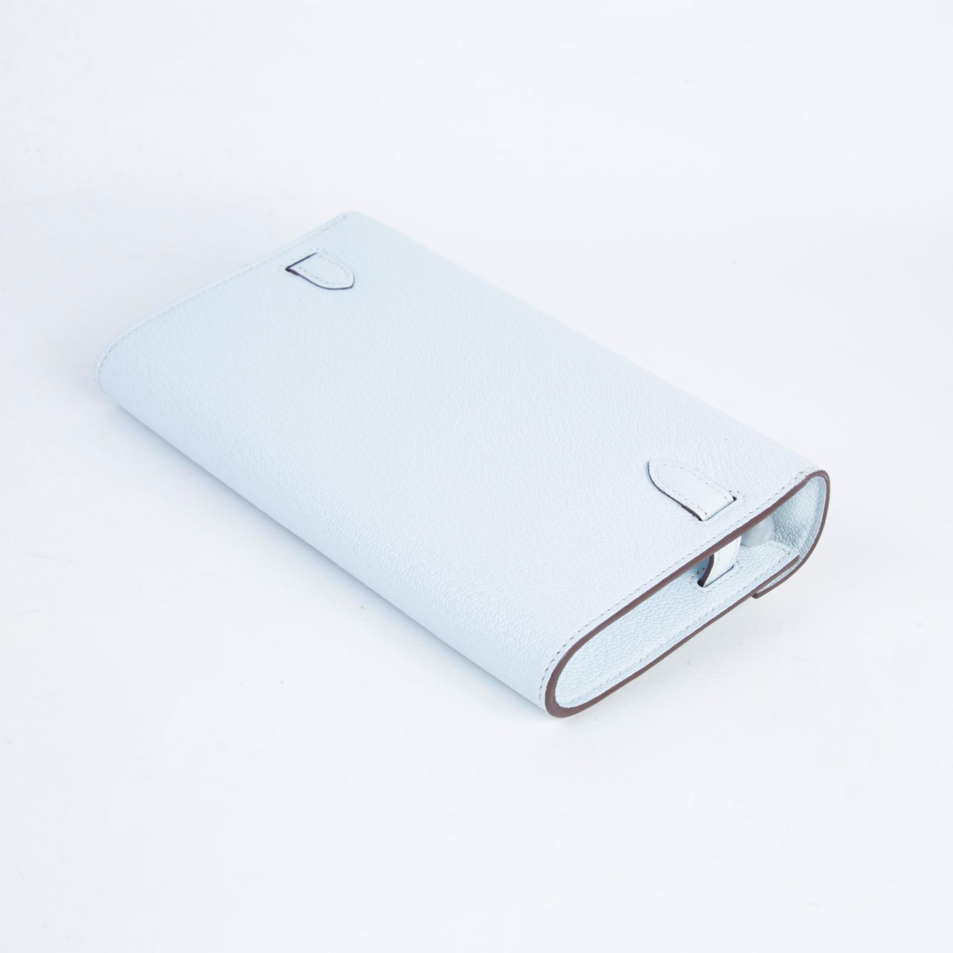 Unused ( Rank NS ) HERMÈS Kelly To Go Wallet Bleu Brume (T0) Chevre Palladium hardware B (2023) - 6