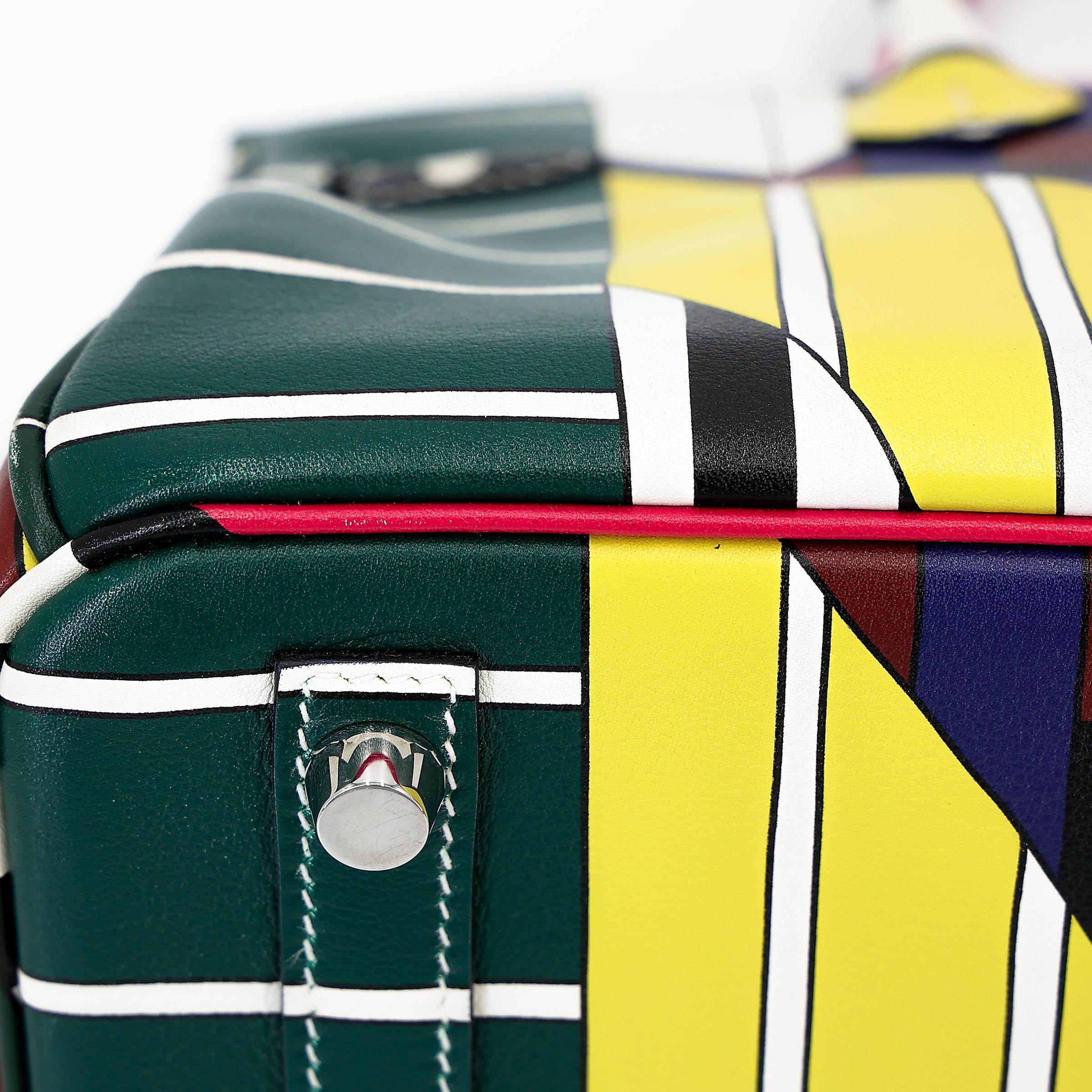 Very Good ( Rank A) HERMÈS Limited Edition Birkin 25 One Two Three and Away We Go Multi-color Swift Palladium hardware D (2019) - 19