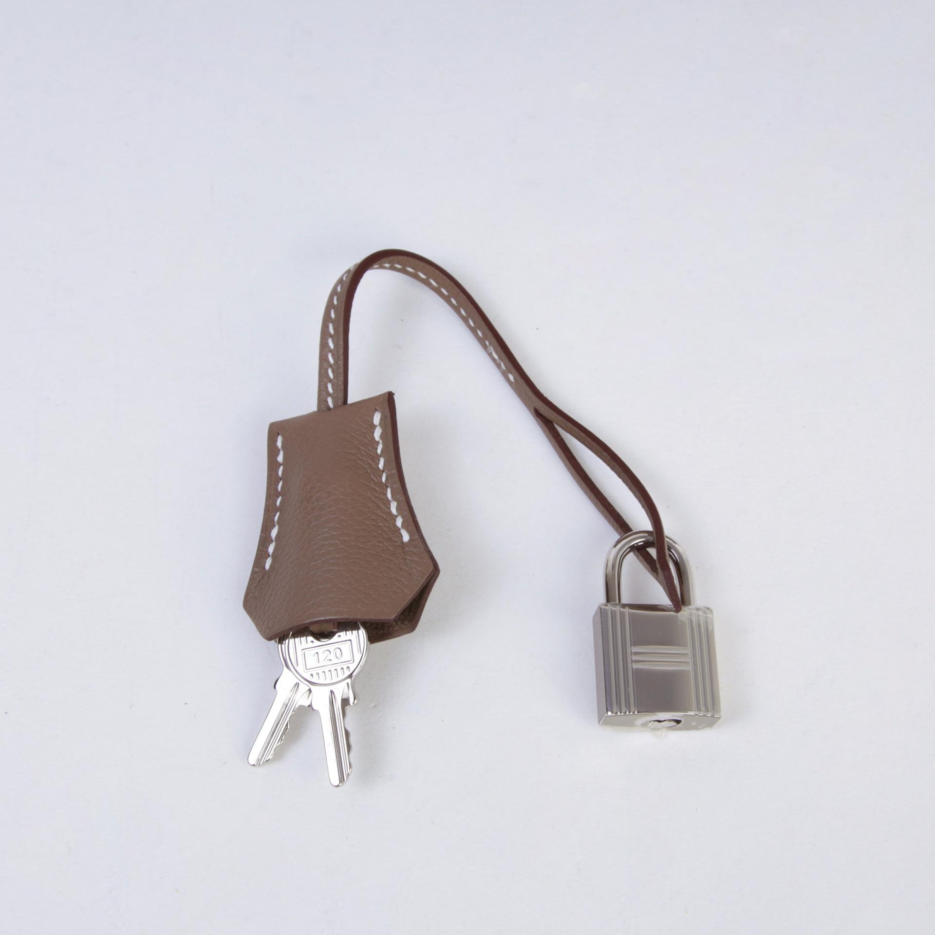 Brand New ( Rank N ) HERMÈS Birkin Shoulder Light 29 Etoupe (18) Evercolor Palladium hardware K (2025) - 14