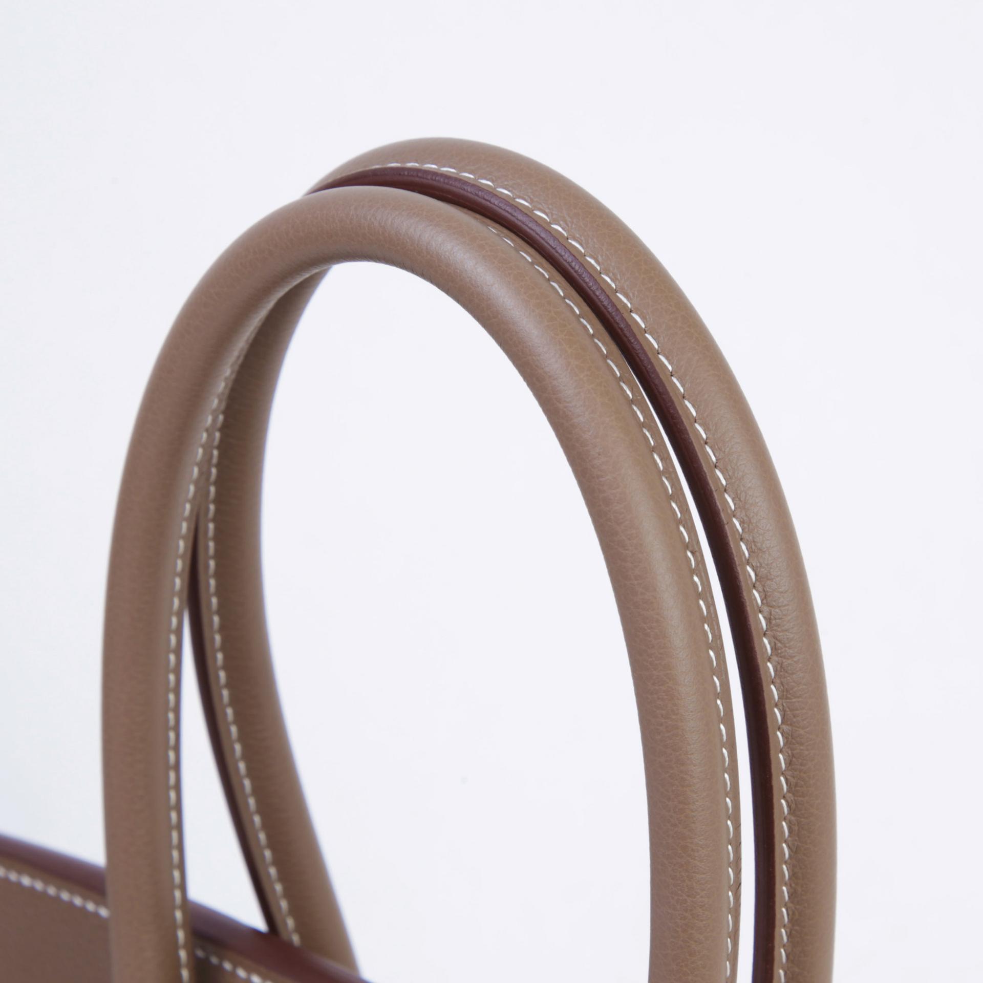 Brand New ( Rank N ) HERMÈS Birkin Shoulder Light 29 Etoupe (18) Evercolor Palladium hardware K (2025) - 3