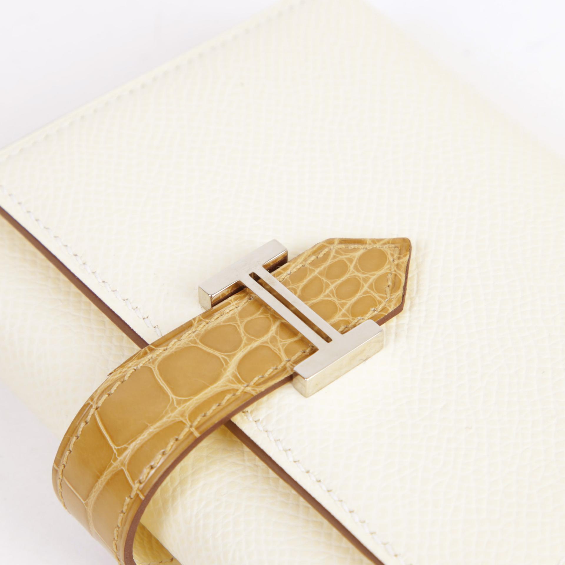 Unused ( Rank NS ) HERMÈS Bearn Combine Touch Nata (I2) Beige Sable (1I) Epsom Alligator Palladium hardware Z (2021) - 3