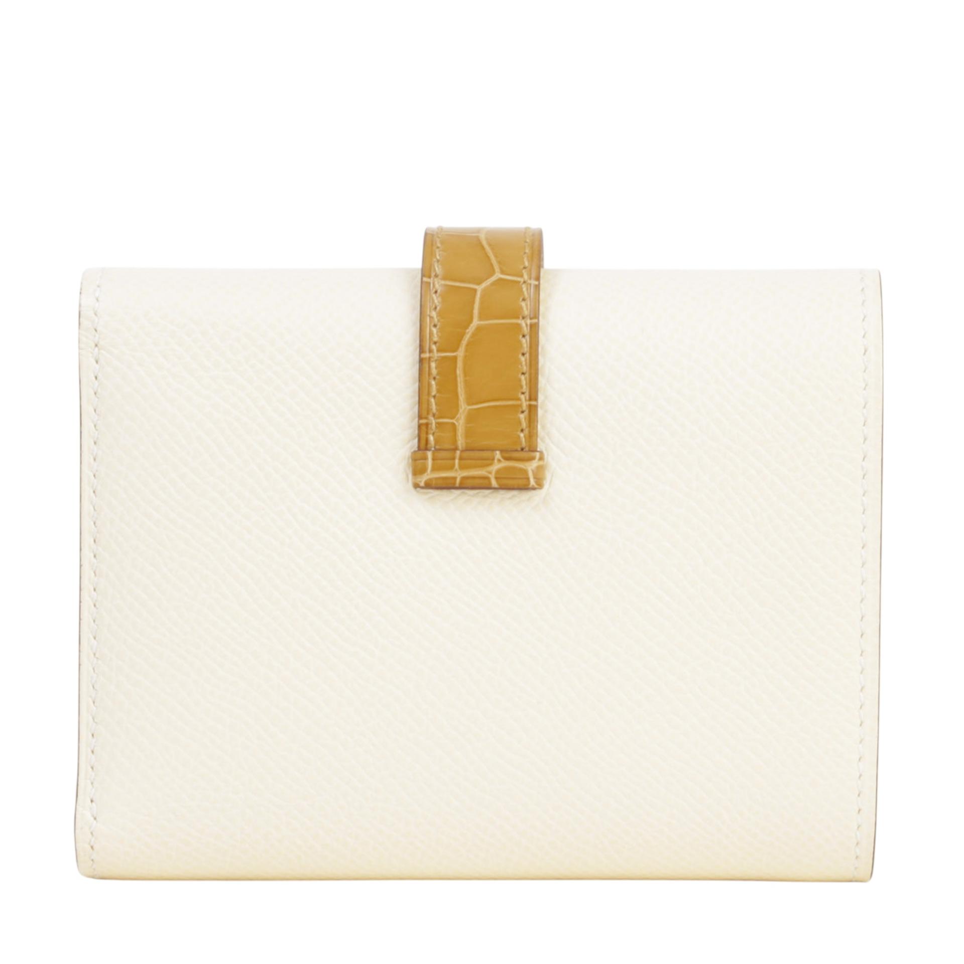Unused ( Rank NS ) HERMÈS Bearn Combine Touch Nata (I2) Beige Sable (1I) Epsom Alligator Palladium hardware Z (2021) - 2
