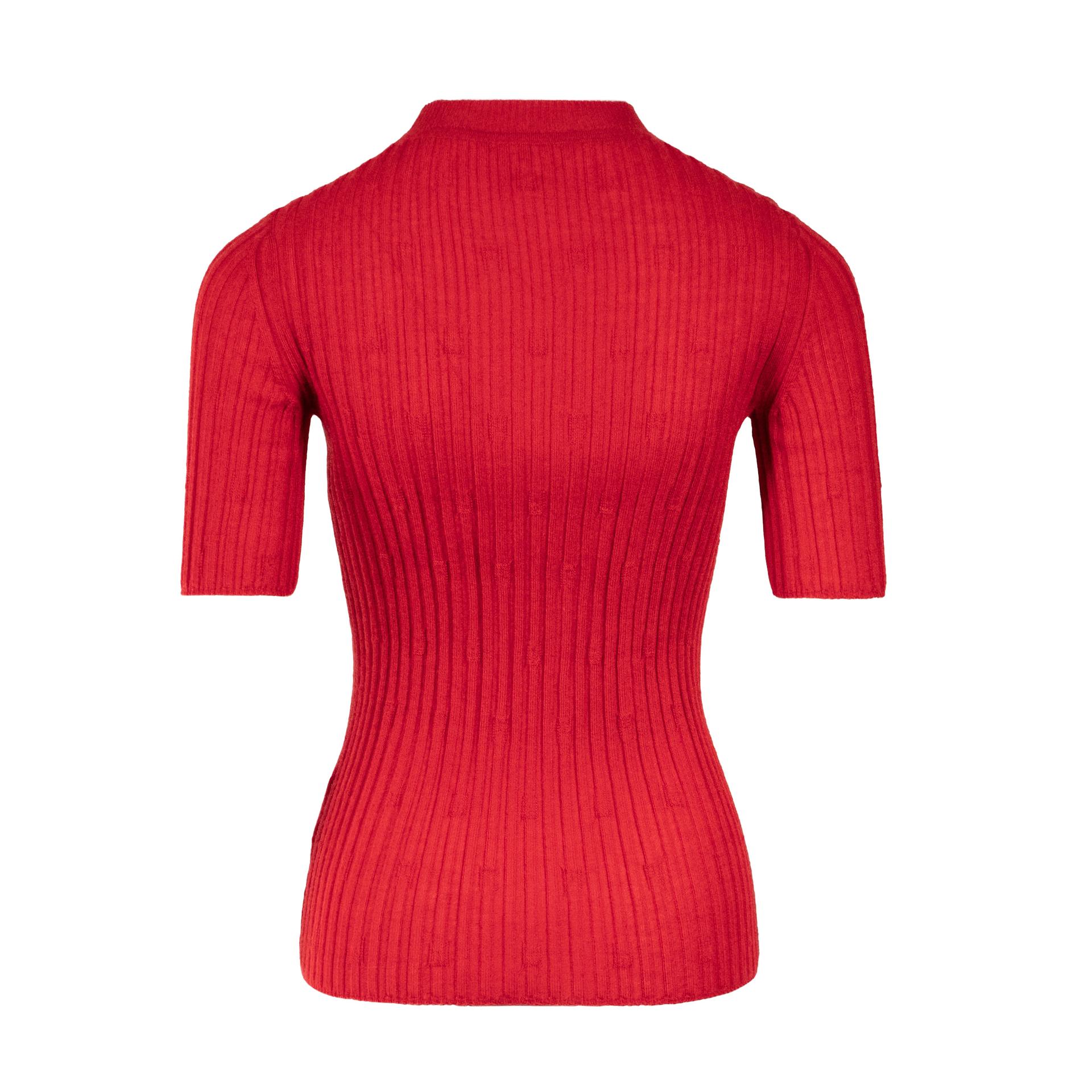 Women's Knit Short-Sleeve Top Red