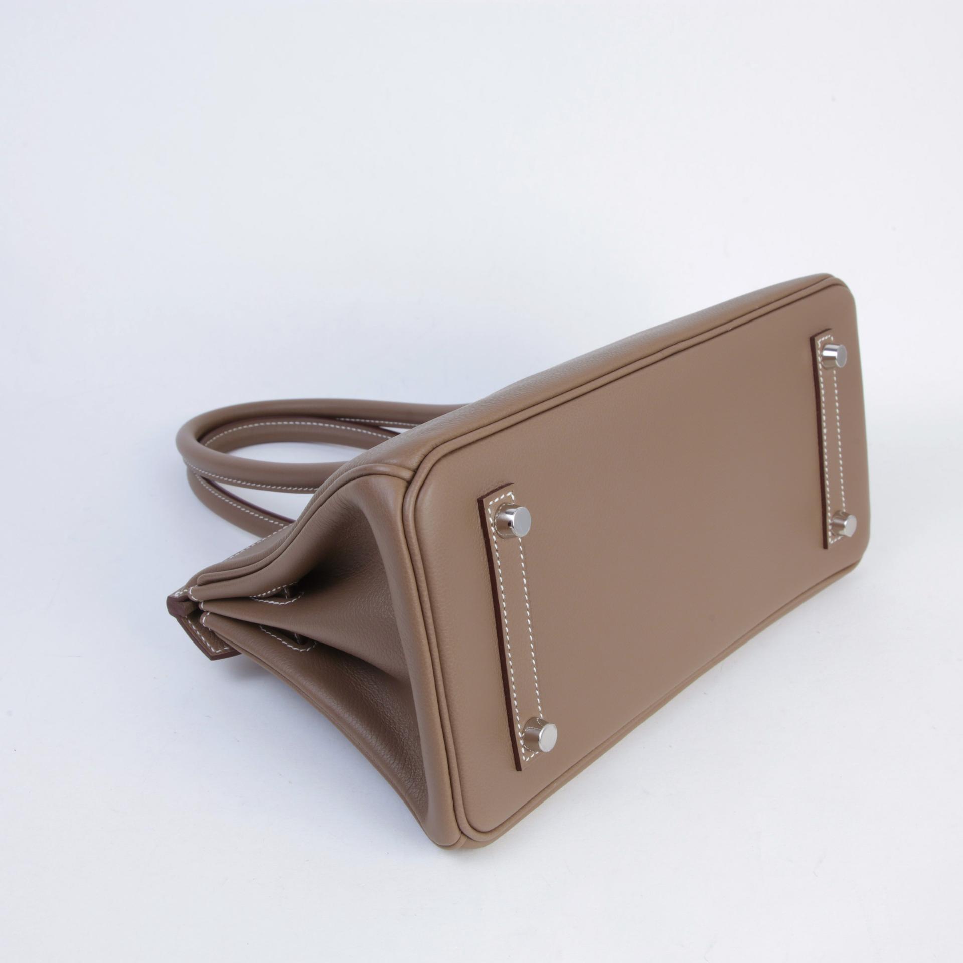 Brand New ( Rank N ) HERMÈS Birkin Shoulder Light 29 Etoupe (18) Evercolor Palladium hardware K (2025) - 6