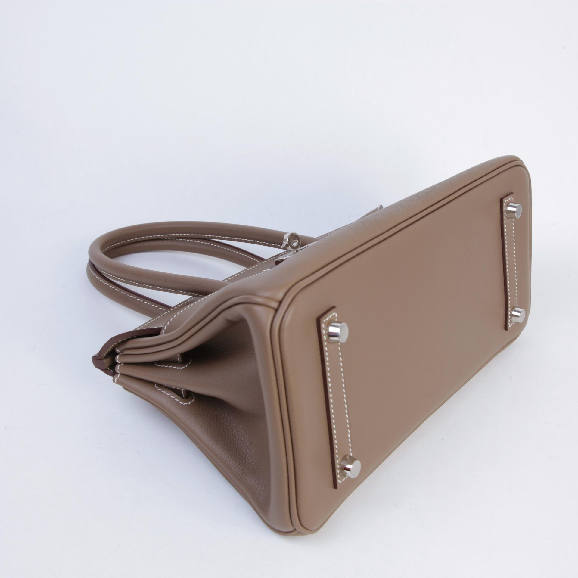 Brand New ( Rank N ) HERMÈS Birkin Shoulder Light 29 Etoupe (18) Evercolor Palladium hardware K (2025) - 4