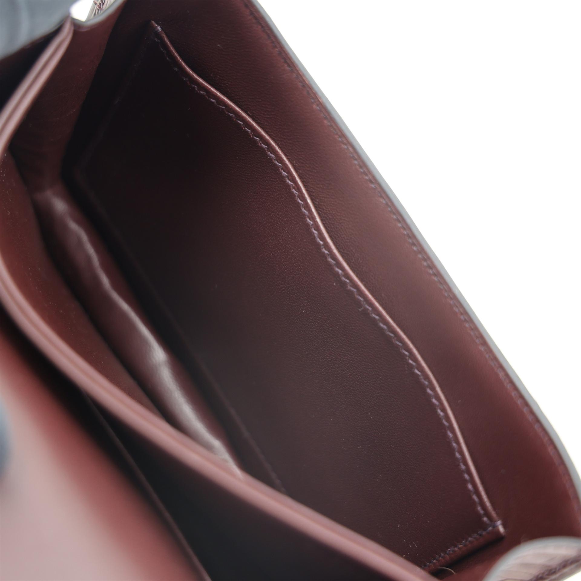 ランク NS 未使用品 HERMÈS エルメス コンスタンス3 ミニ ルージュセリエ (0G) クロコダイル アリゲーター マット ゴールド金具 Z刻印 (2021) - 17