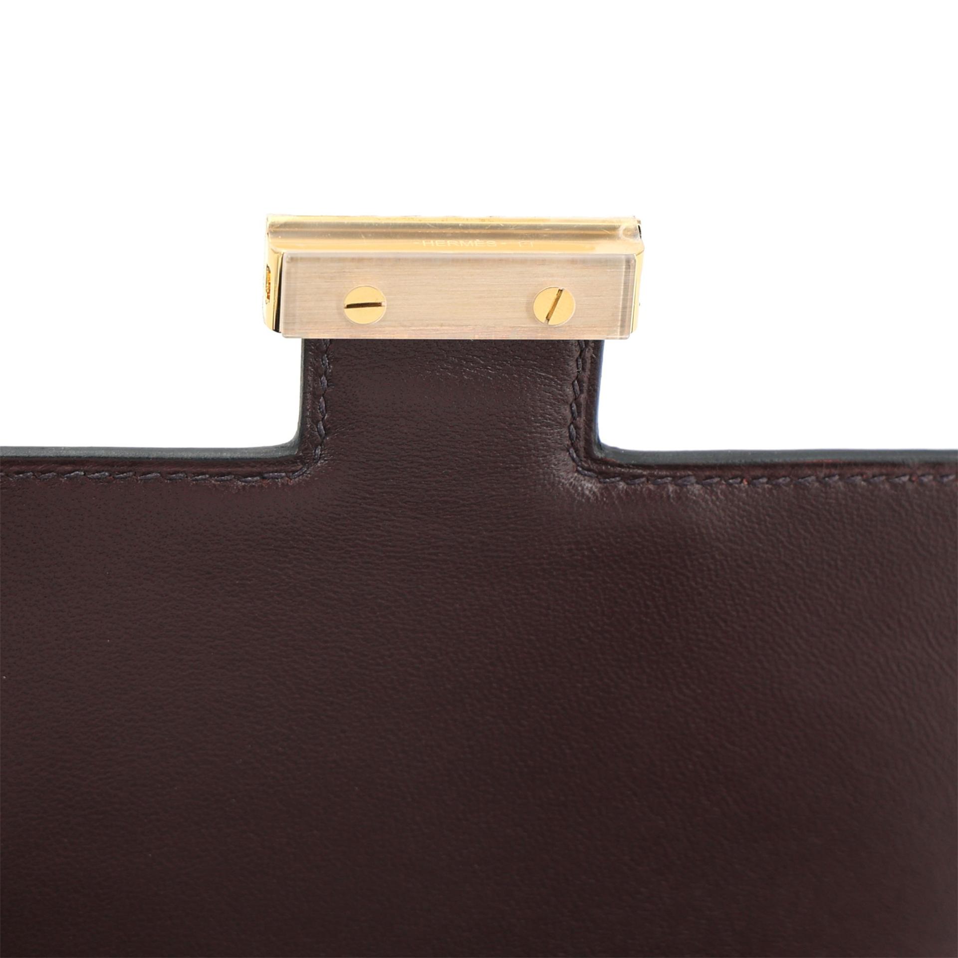ランク NS 未使用品 HERMÈS エルメス コンスタンス3 ミニ ルージュセリエ (0G) クロコダイル アリゲーター マット ゴールド金具 Z刻印 (2021) - 12