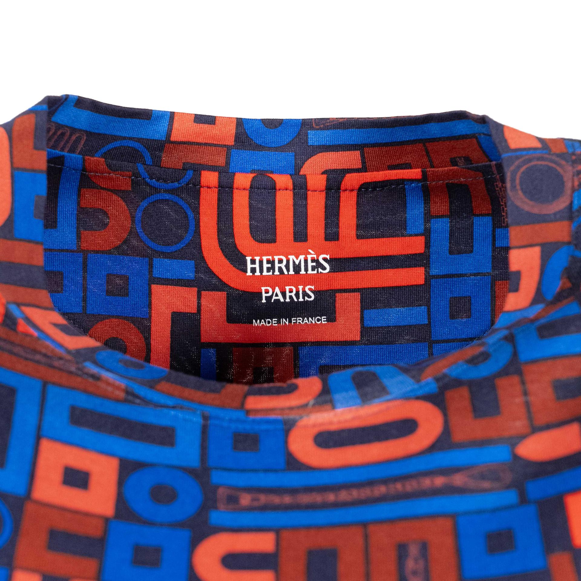 Unused ( Rank NS ) HERMÈS Onepiece Robe Micro Blue Red Wool - 3