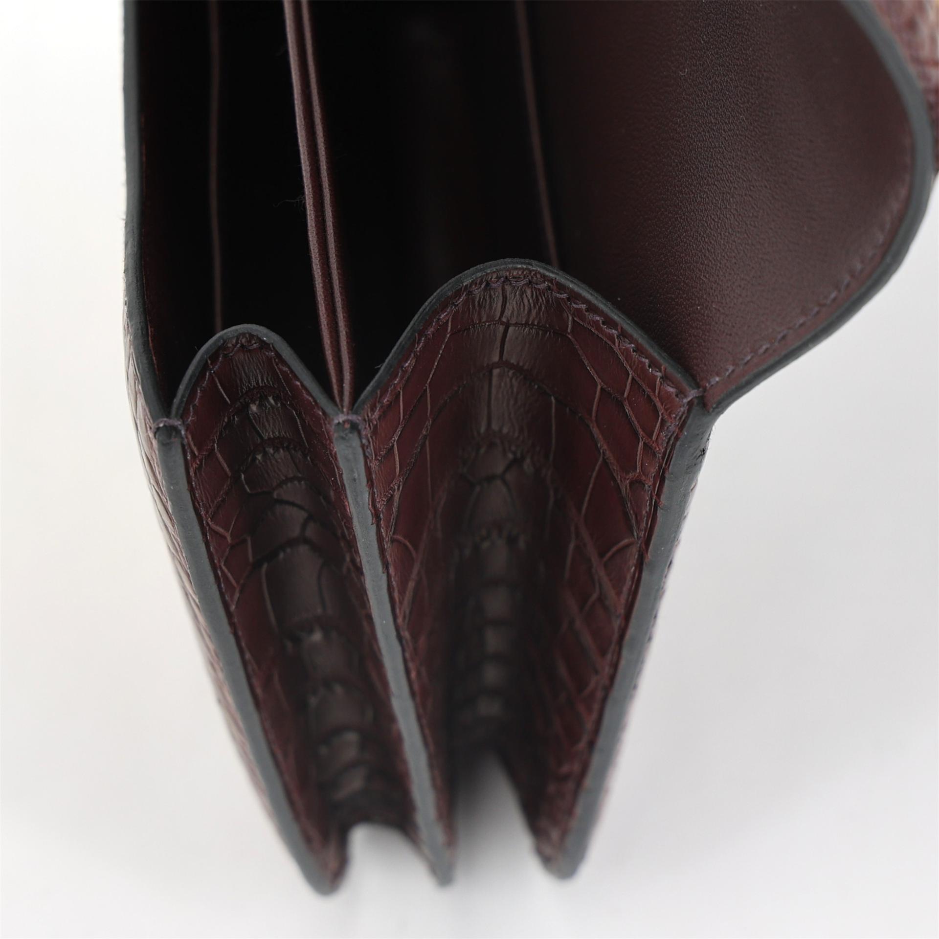 ランク NS 未使用品 HERMÈS エルメス コンスタンス3 ミニ ルージュセリエ (0G) クロコダイル アリゲーター マット ゴールド金具 Z刻印 (2021) - 19