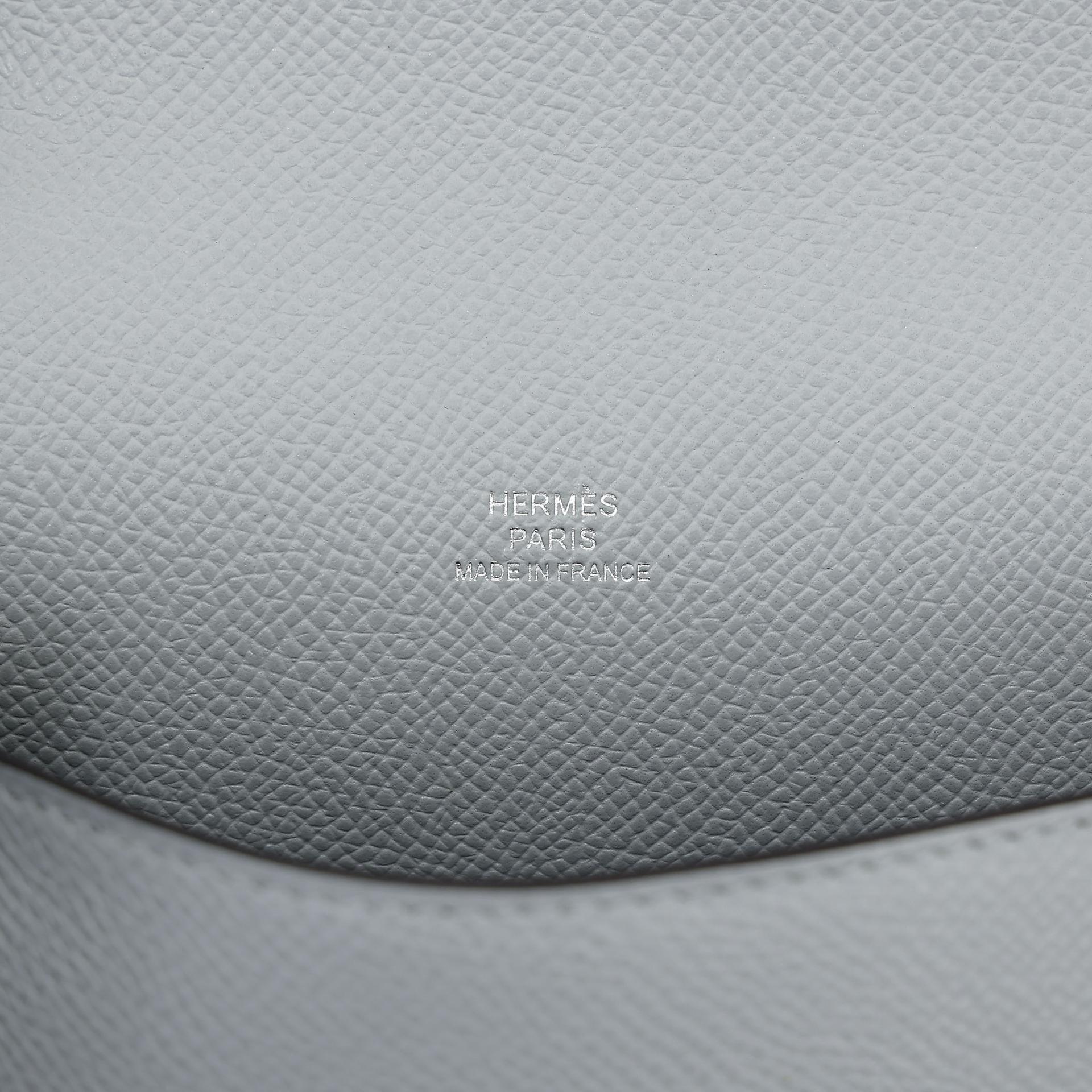 ランク SA HERMÈS エルメス エルメスナップ ウォレット ブルーグラシエ (8U) エプソン シルバー金具 K刻印 (2025) - 15