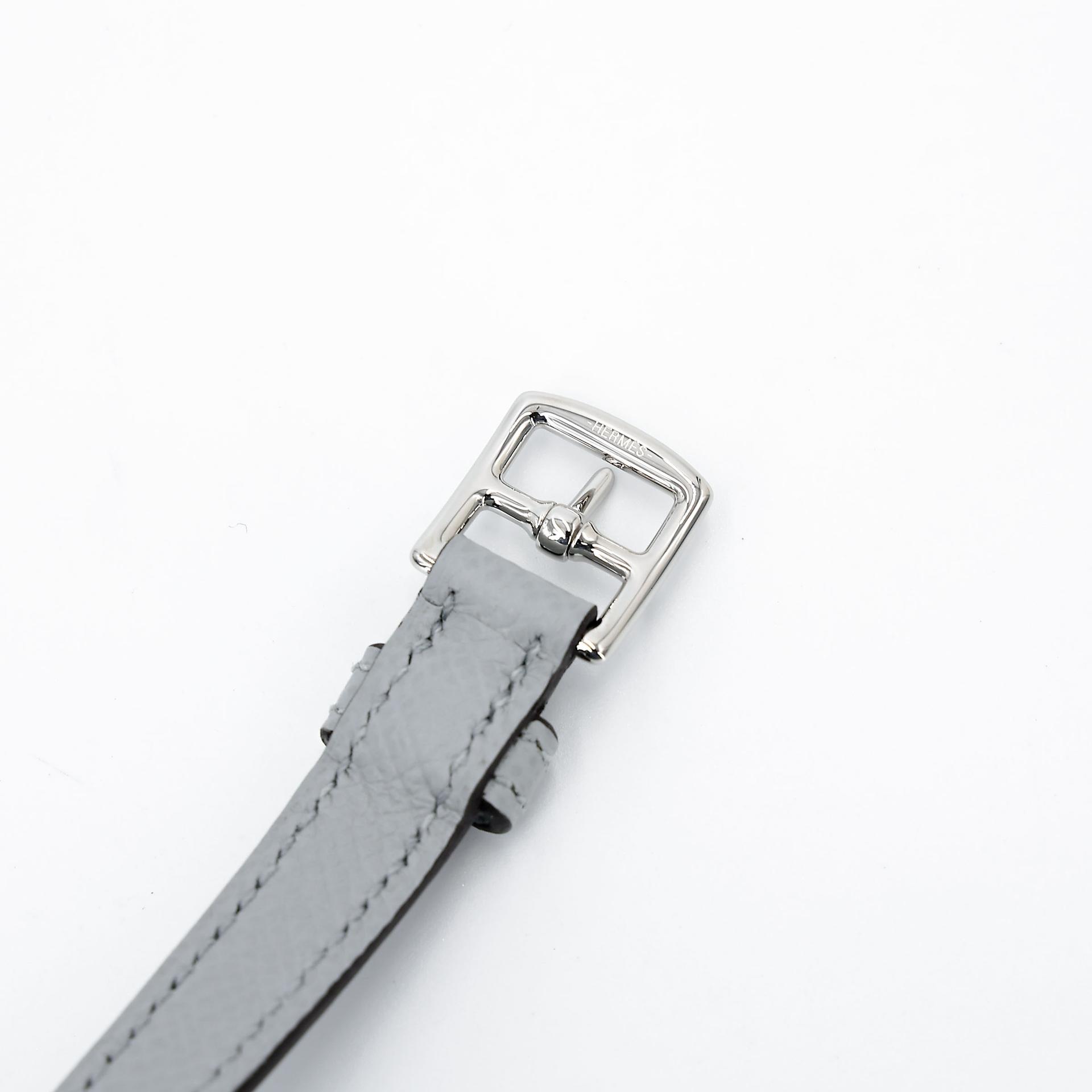 ランク SA HERMÈS エルメス エルメスナップ ウォレット ブルーグラシエ (8U) エプソン シルバー金具 K刻印 (2025) - 6