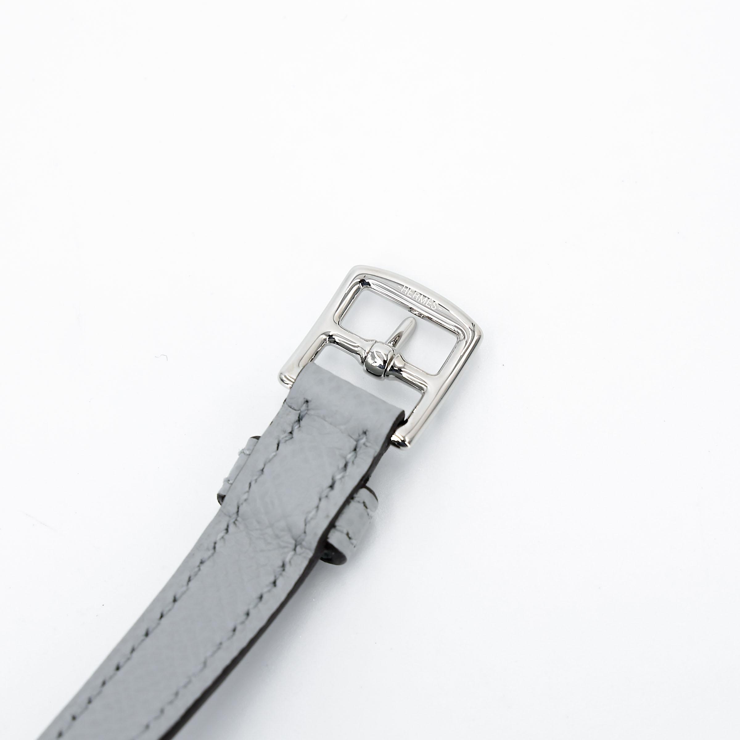 ランク SA HERMÈS エルメス エルメスナップ ウォレット ブルーグラシエ (8U) エプソン シルバー金具 K刻印 (2025) - 6