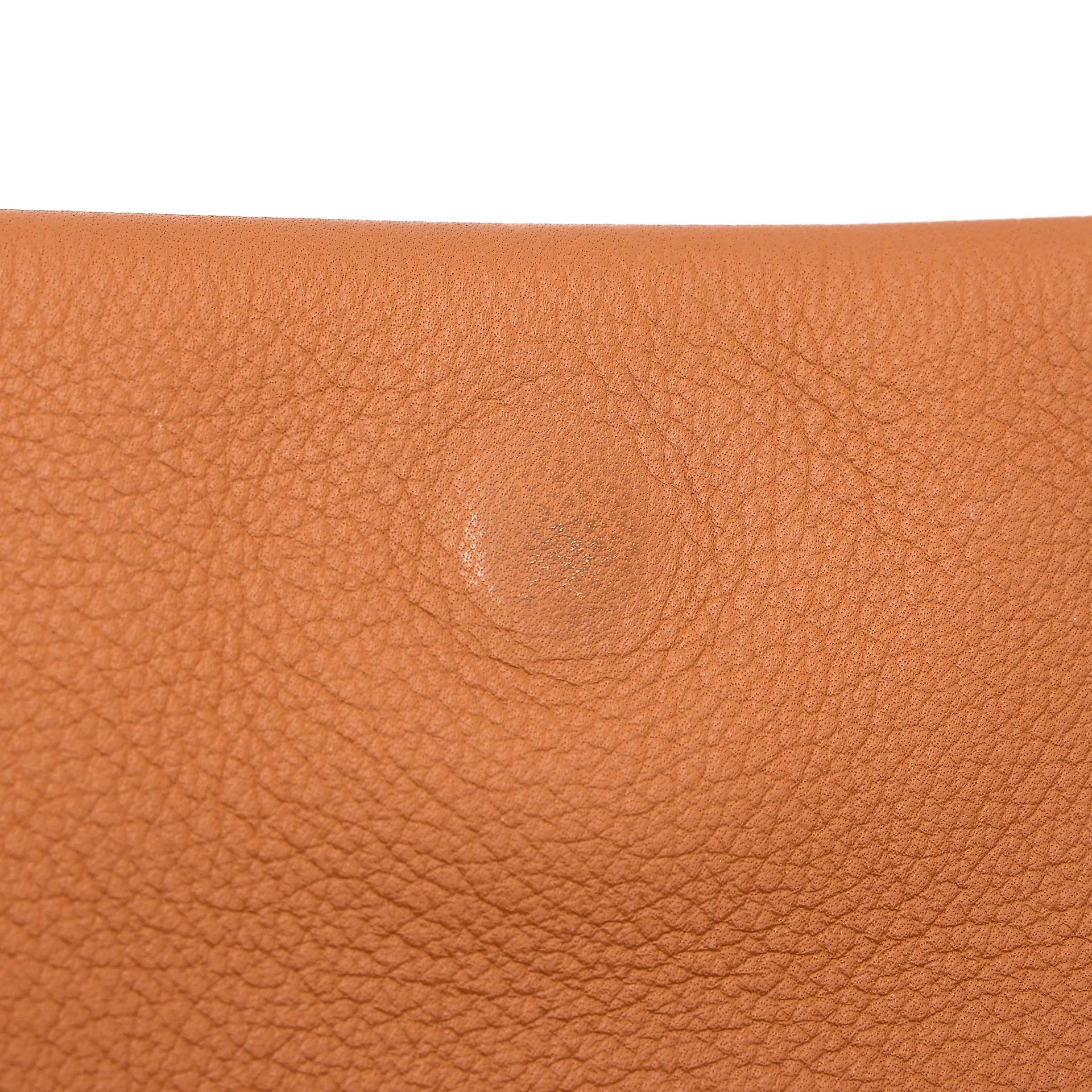 Excellent ( Rank SA ) HERMÈS Opli 24 Chain bag Toffee (1H) Capucine (9T) Taurillion Novillo Palladium hardware D (2019) - 10