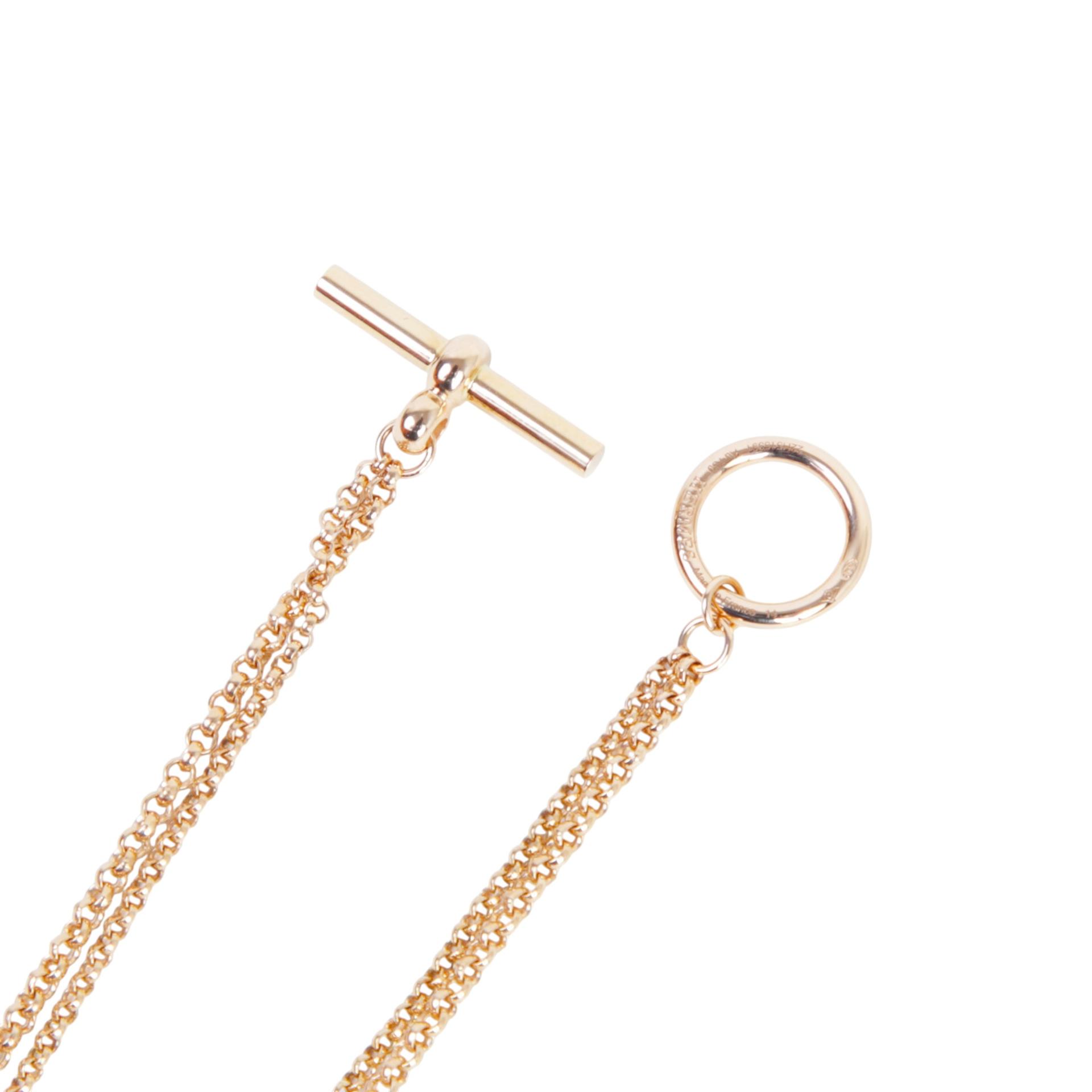 Excellent ( Rank SA ) HERMÈS Clou d'H bracelet Rose Gold Diamond - 3