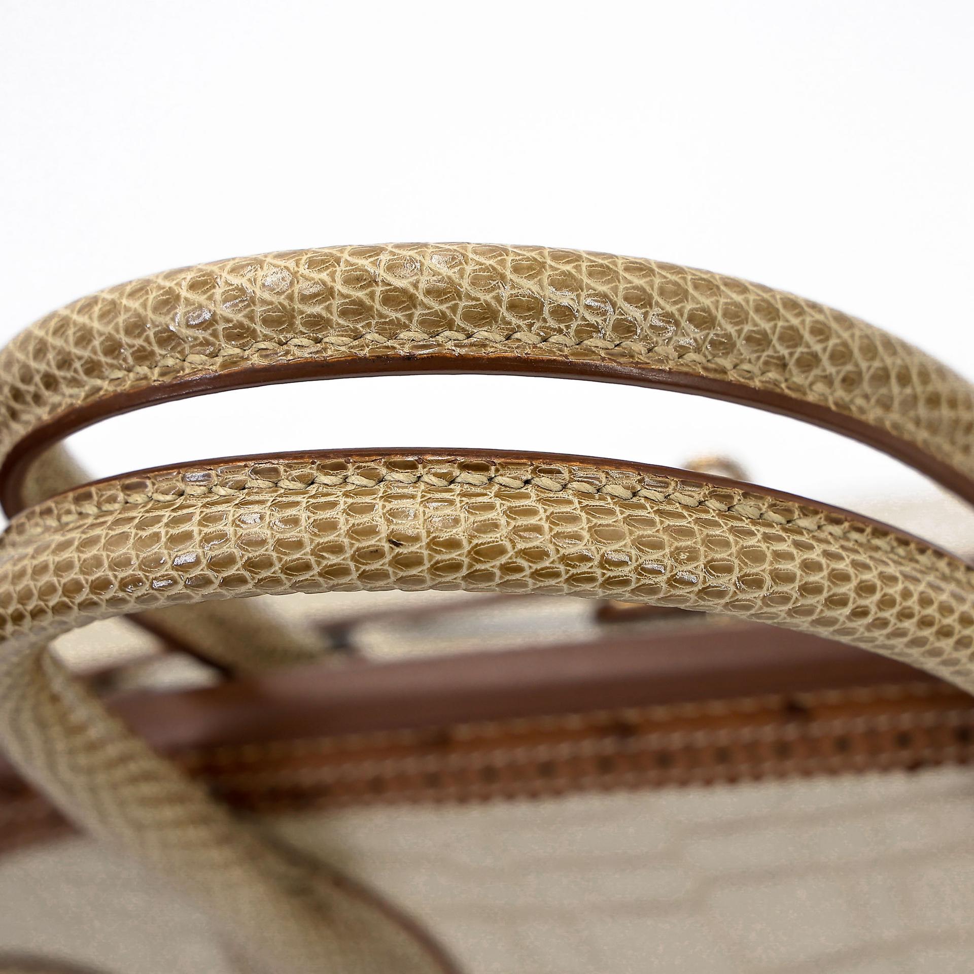 ランク A HERMÈS エルメス バーキンギリーズ 30 ベトン (8L) クロコダイル アリゲーター マット リザード オーストリッチ シャンパンゴールド金具 □R刻印 (2014) - 6