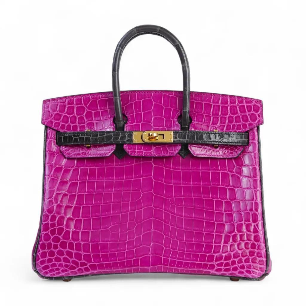 Birkin 25 Rose Scheherazade (J5) Gris Fonce (84)