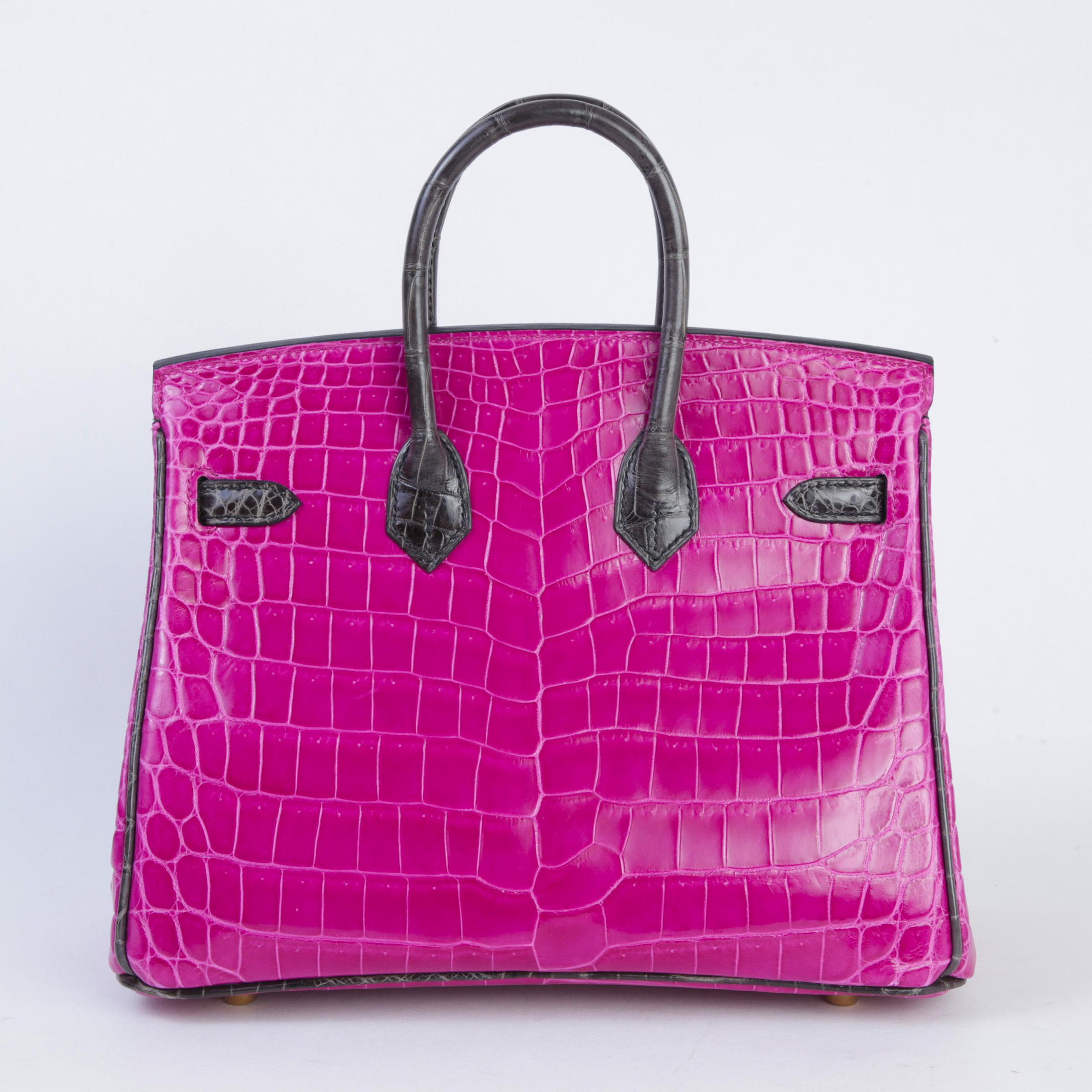 Birkin 25 Rose Scheherazade (J5) Gris Fonce (84)