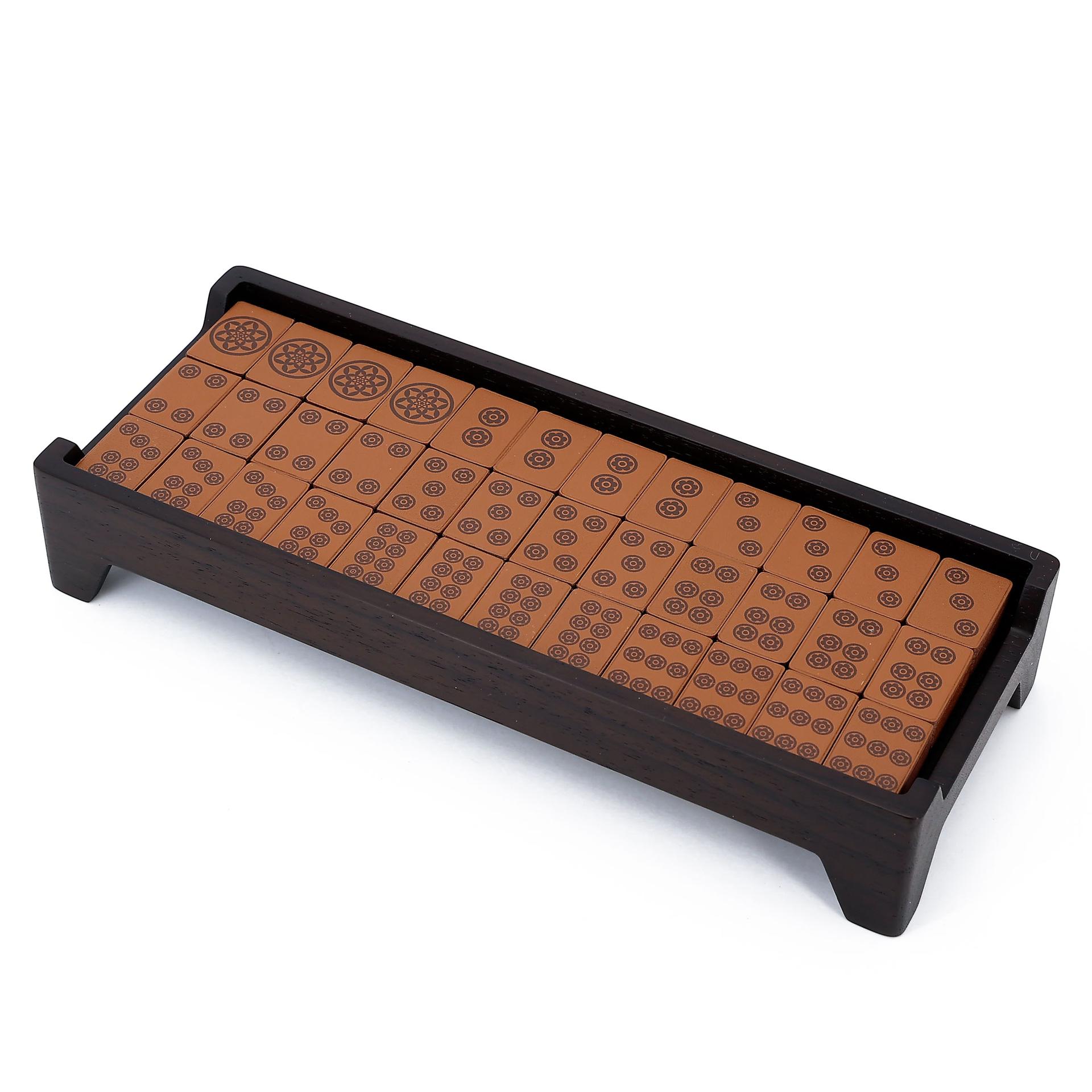 Brand New ( Rank N ) HERMÈS Helios Mahjong set Brown Palisander wood - 6