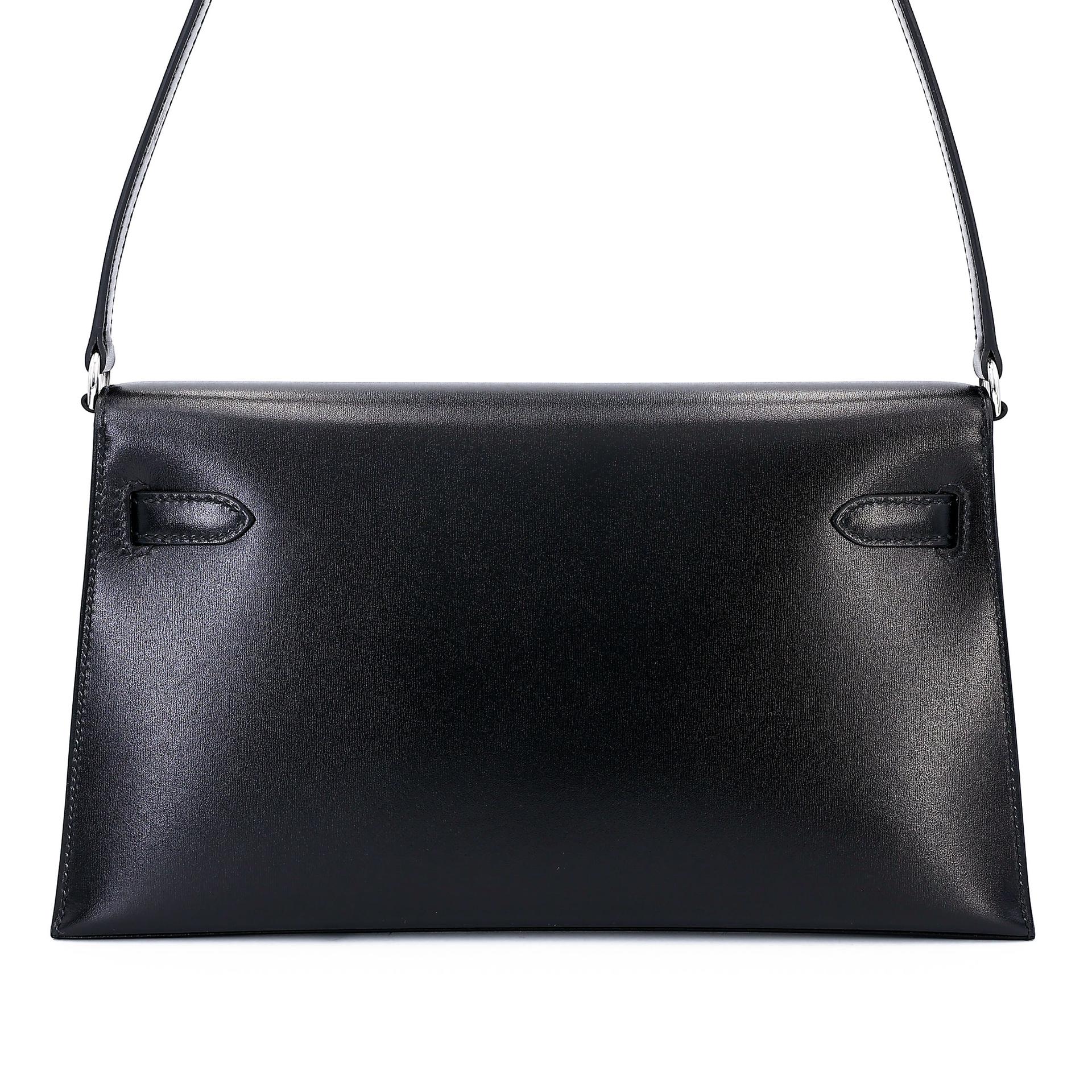 ランク N 新品 HERMÈS エルメス ケリーエラン ブラック (89) ボックスカーフ シルバー金具 K刻印 (2025) - 2