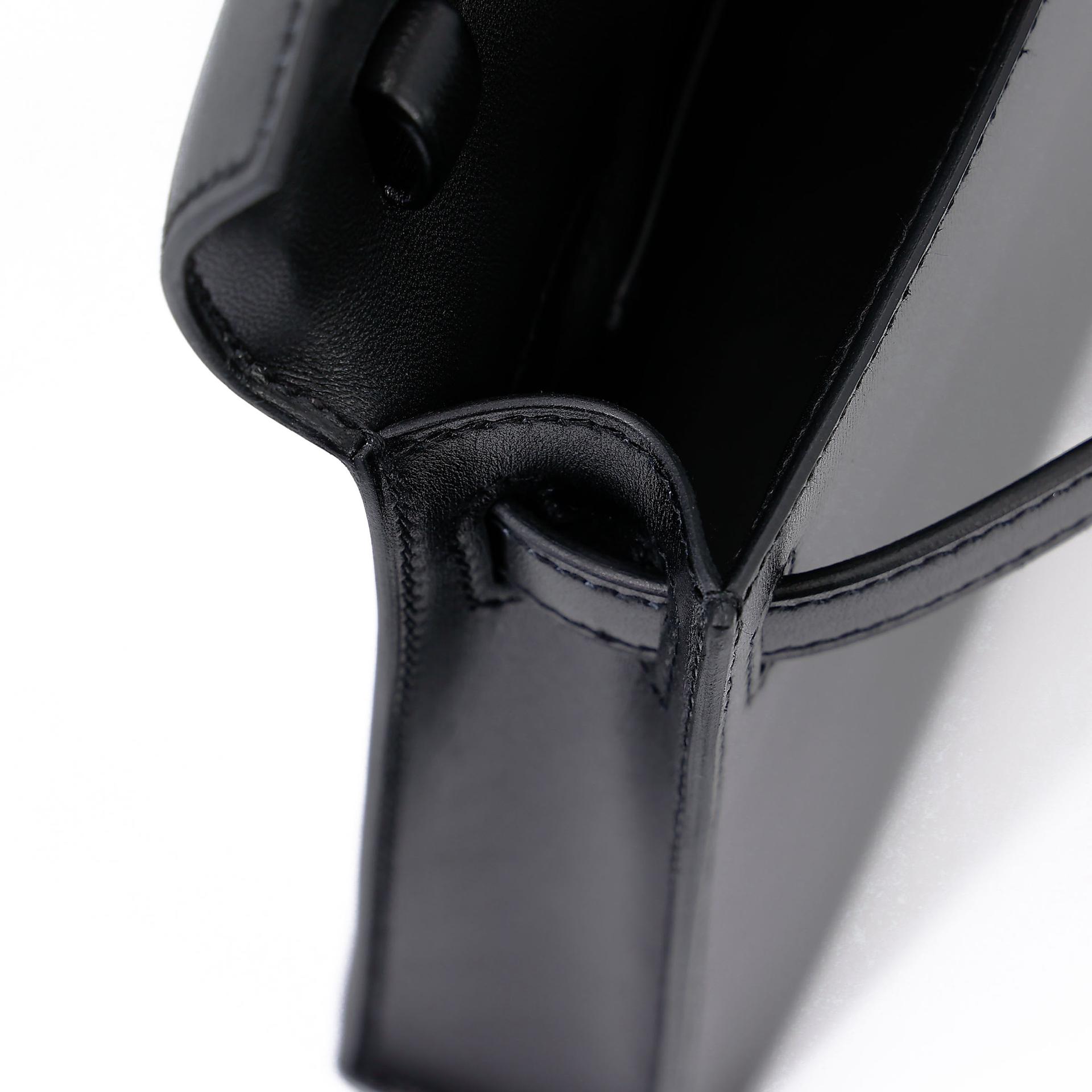 ランク N 新品 HERMÈS エルメス ケリーエラン ブラック (89) ボックスカーフ シルバー金具 K刻印 (2025) - 26