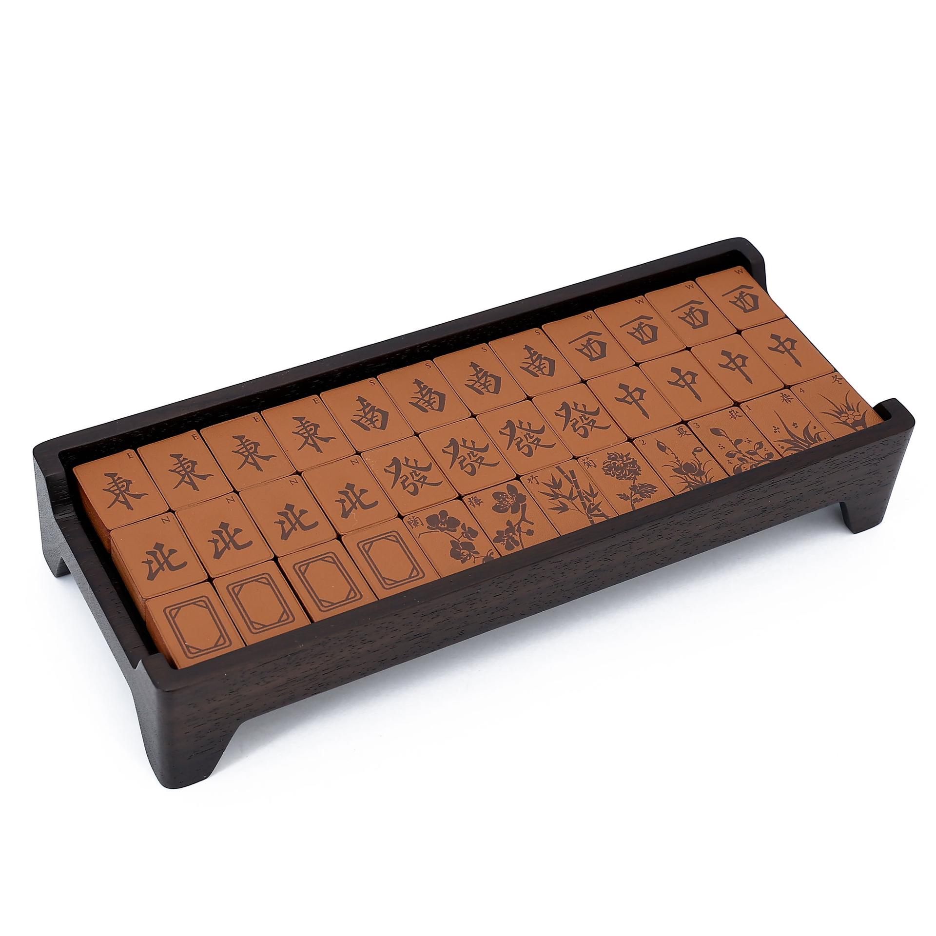 Brand New ( Rank N ) HERMÈS Helios Mahjong set Brown Palisander wood - 5