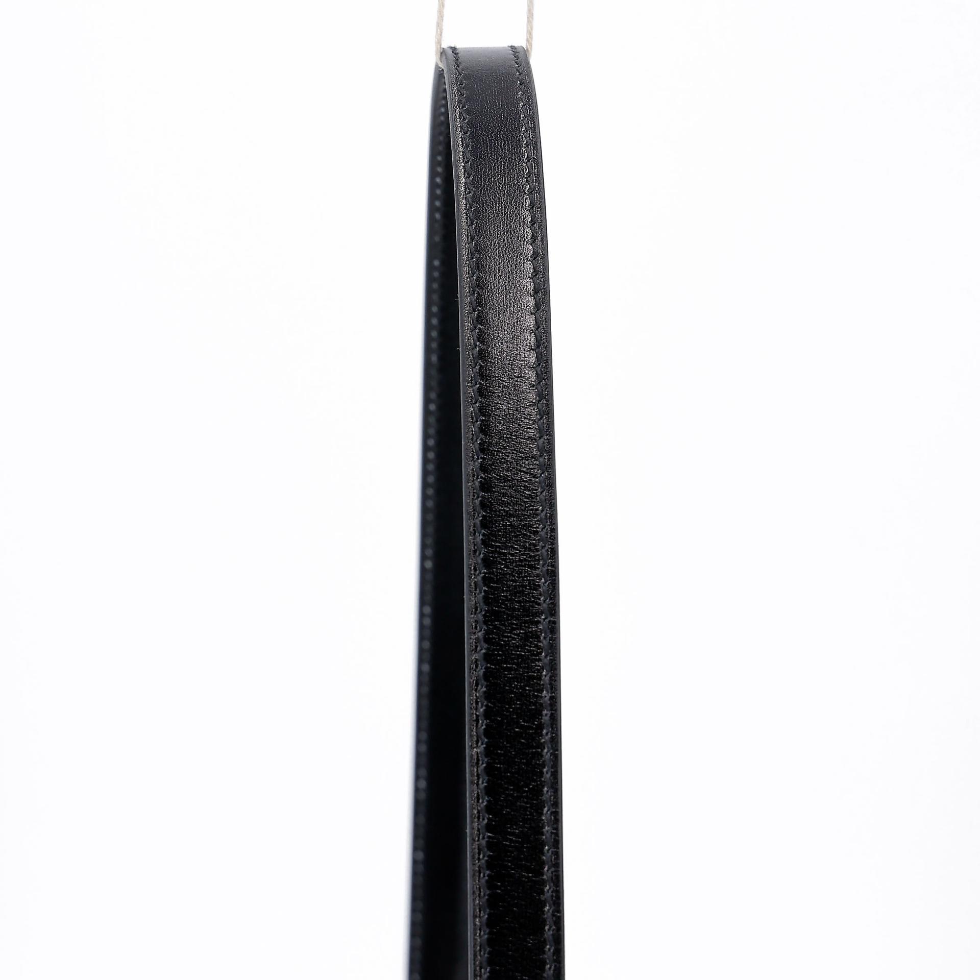 ランク N 新品 HERMÈS エルメス ケリーエラン ブラック (89) ボックスカーフ シルバー金具 K刻印 (2025) - 5