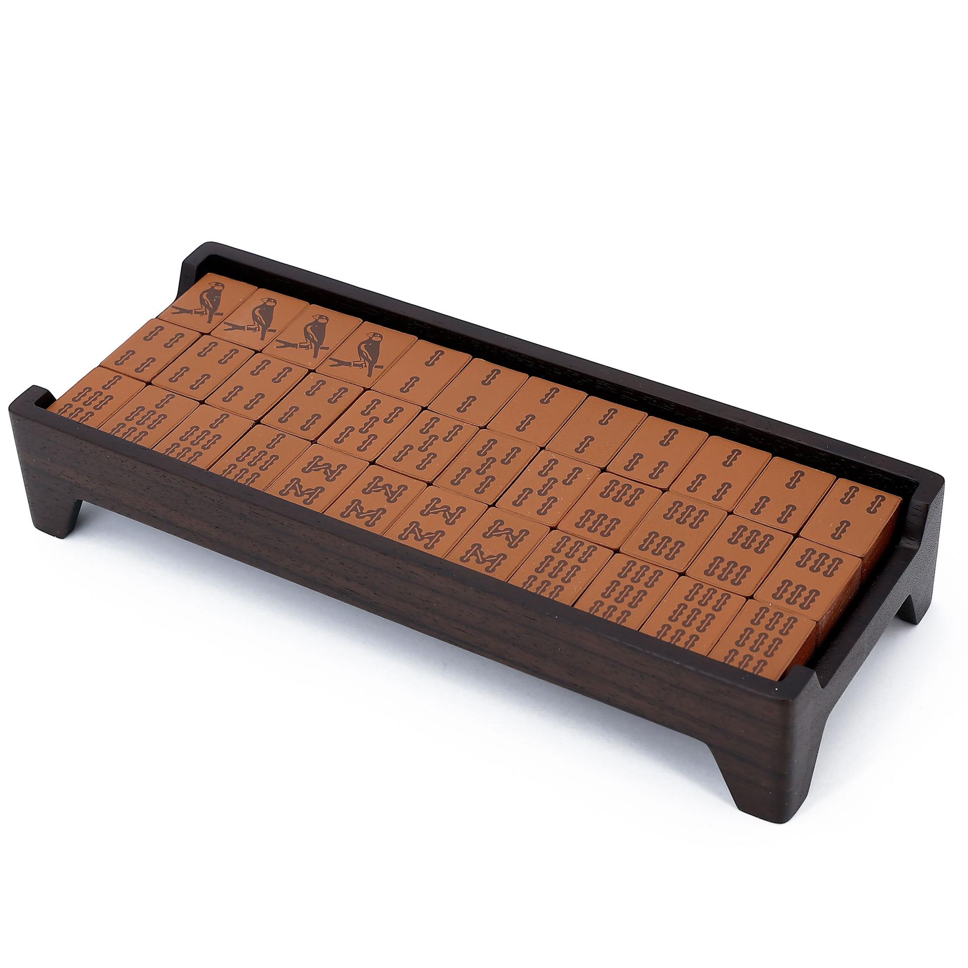 Brand New ( Rank N ) HERMÈS Helios Mahjong set Brown Palisander wood - 8