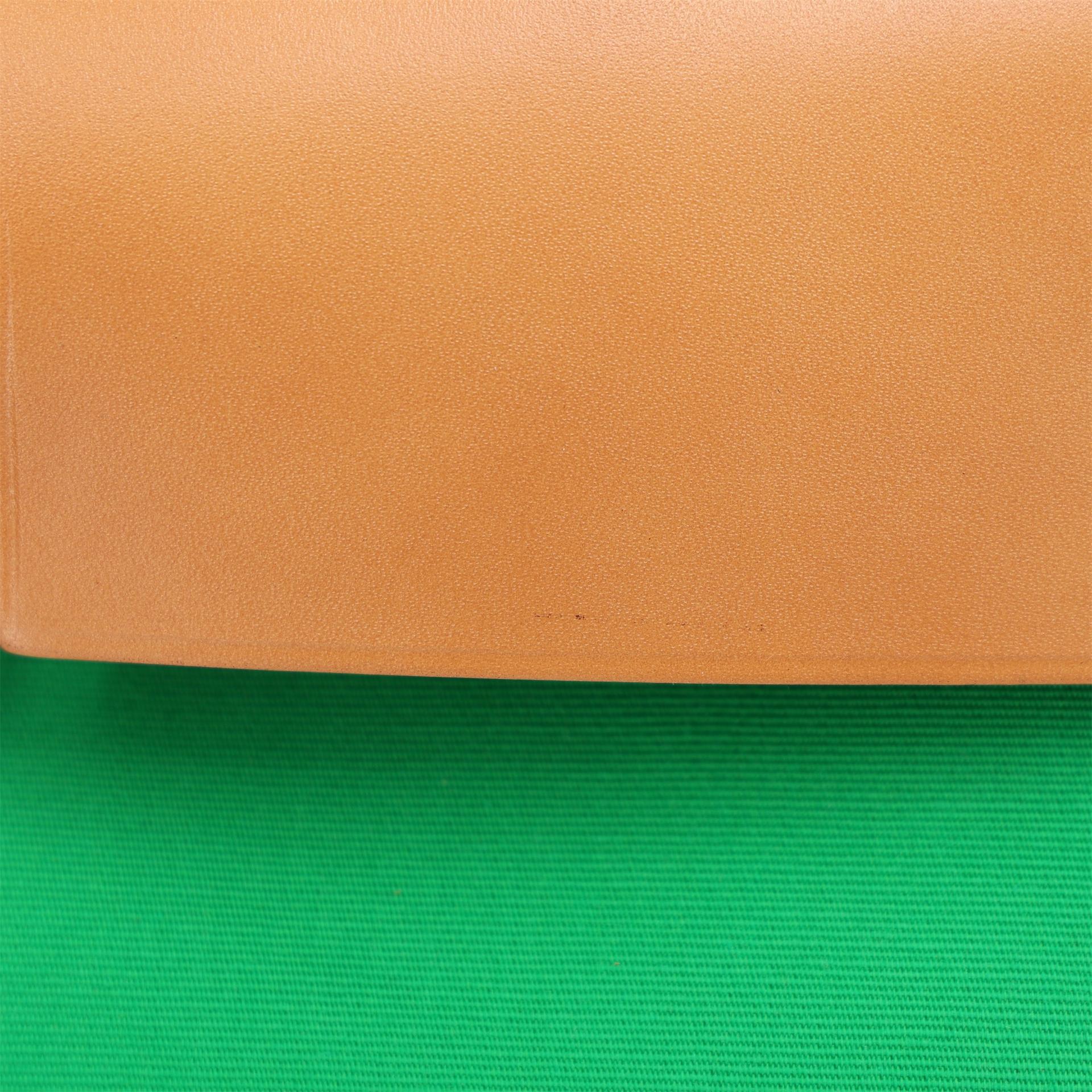SA超美品 HERMÈS 愛馬仕 Herbag Zip 31 PM 1K 竹子綠 Bamboo Vache Hunter皮 帆布 銀扣 □R刻 2014年 - 19