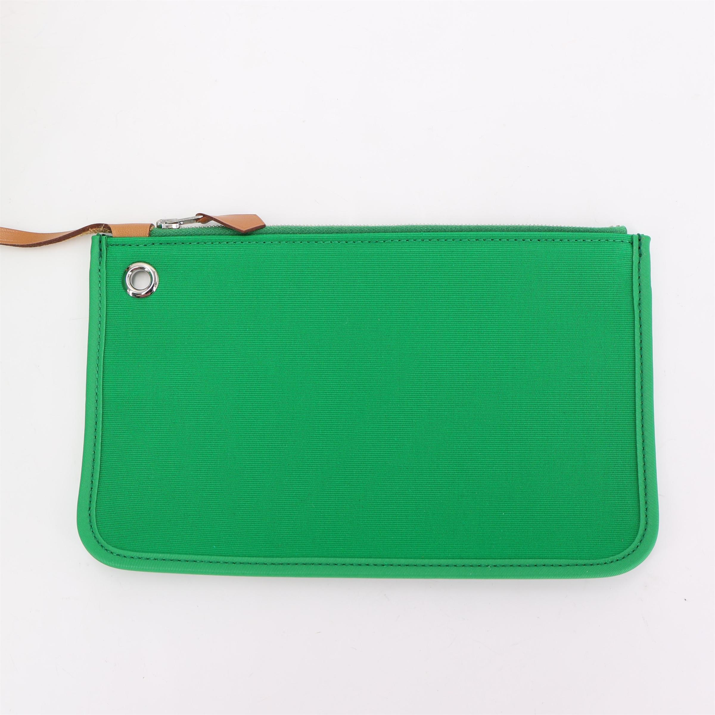 ランク SA HERMÈS エルメス エールバッグジップ PM バンブー (1K) ヴァッシュハンター キャンバス シルバー金具 □R刻印 (2014) - 23