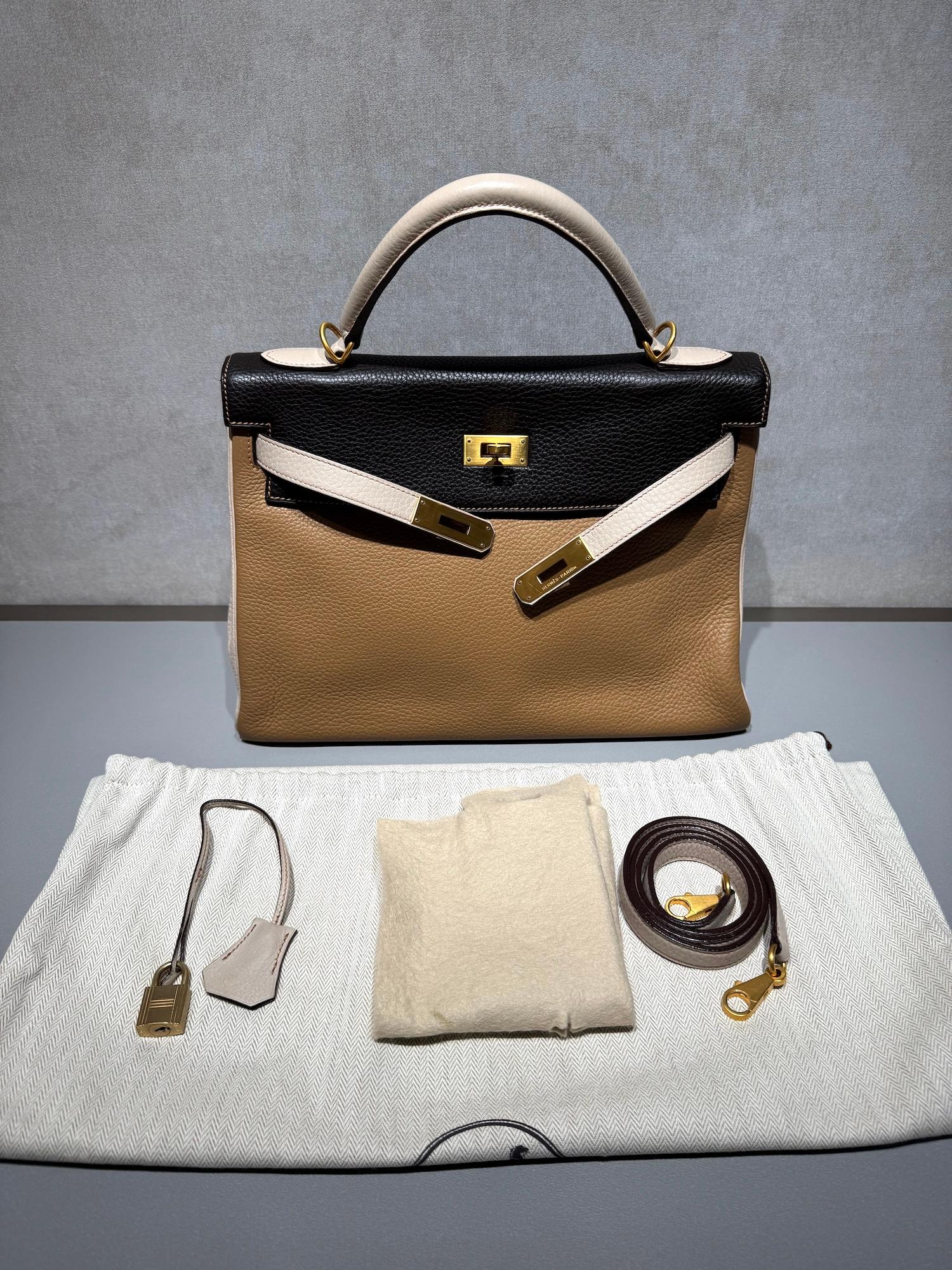 ランク A HERMÈS エルメス ケリー32 タバックキャメル (24) トリヨン マットゴールド金具 □G刻印 (2003) - 38