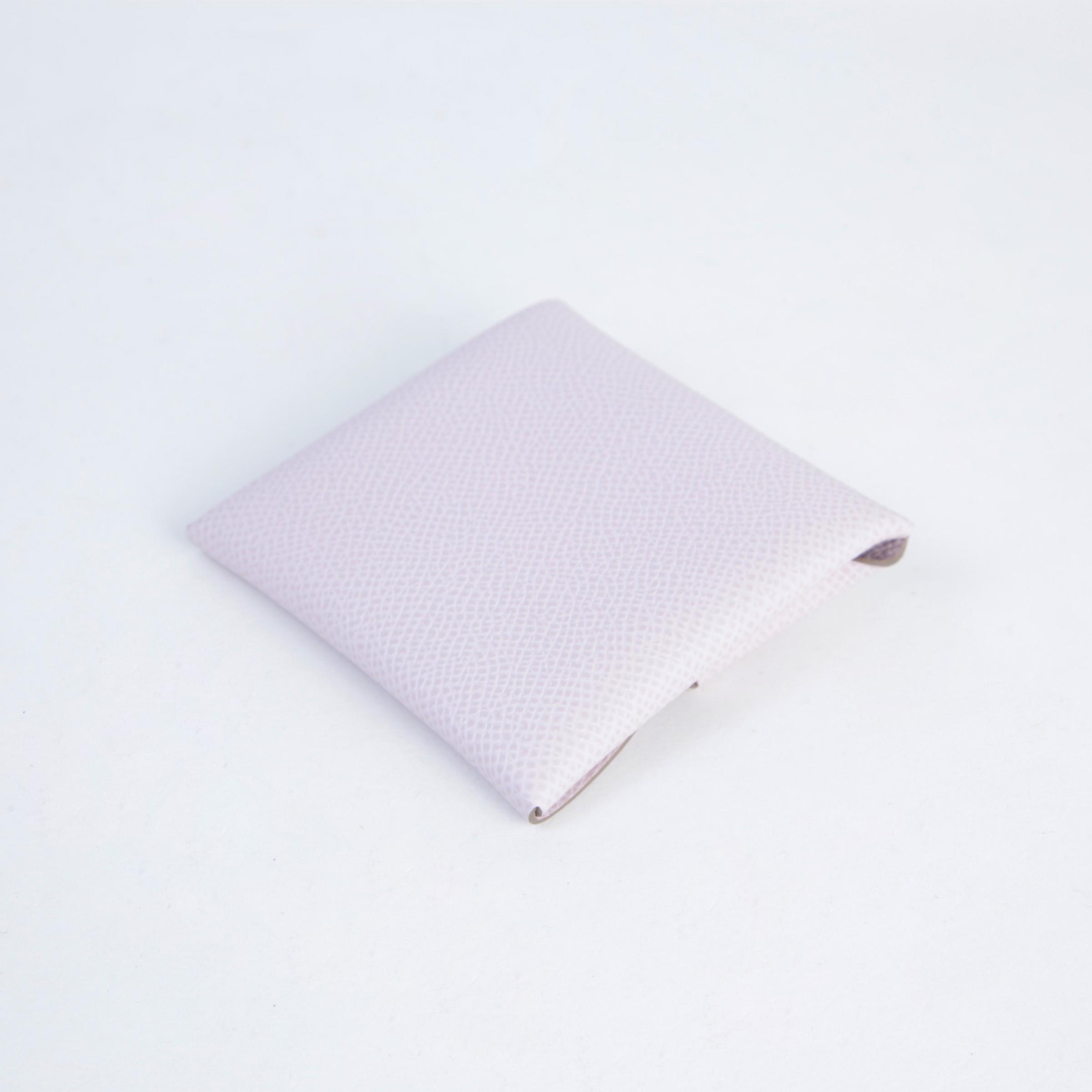 Unused ( Rank NS ) HERMÈS Bastia purse Mauve Pale (09) Epsom Palladium hardware U (2022) - 5