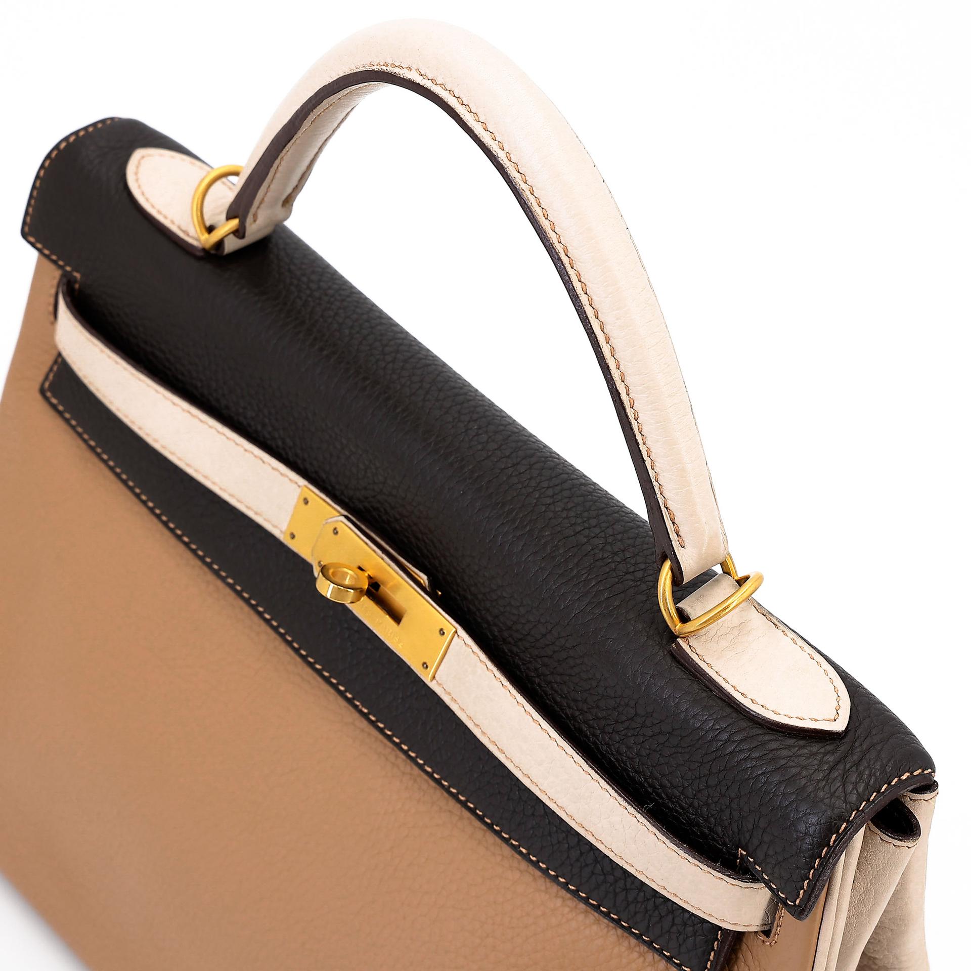 ランク A HERMÈS エルメス ケリー32 タバックキャメル (24) トリヨン マットゴールド金具 □G刻印 (2003) - 4