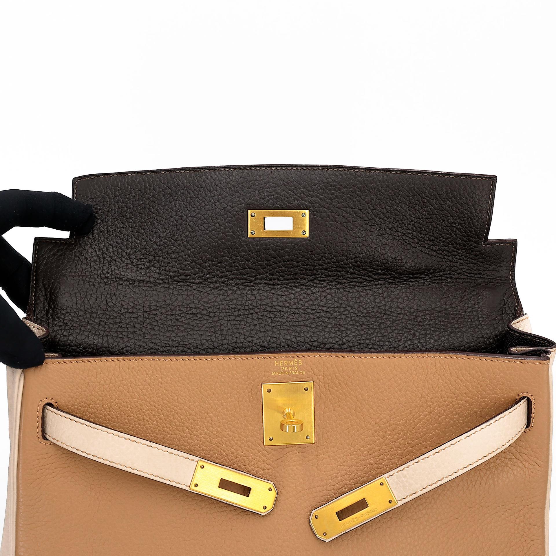 ランク A HERMÈS エルメス ケリー32 タバックキャメル (24) トリヨン マットゴールド金具 □G刻印 (2003) - 21