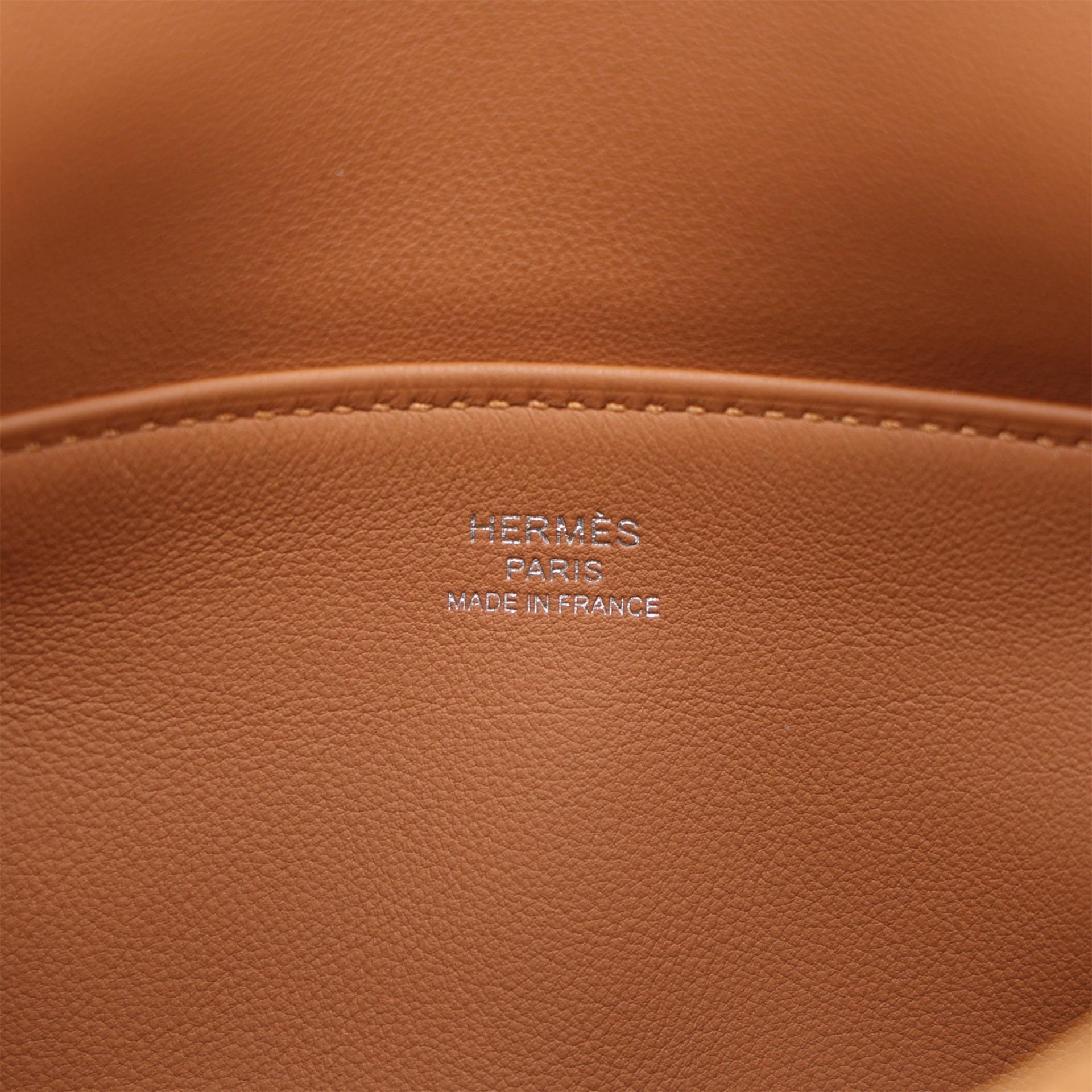 Brand New ( Rank N ) HERMÈS Mini Lindy II Chamois Gold (37) Grizzly Swift Palladium hardware K (2025) - 11