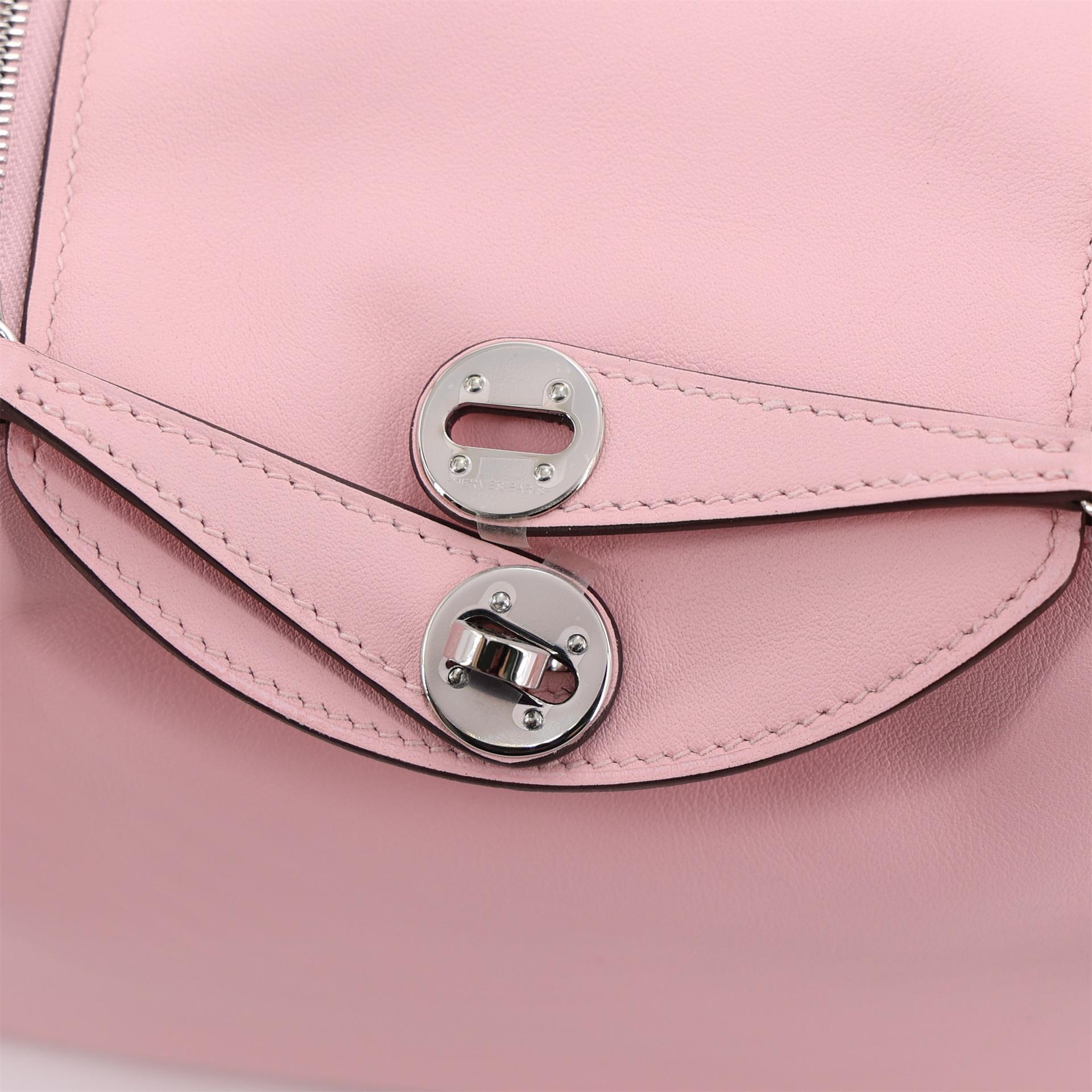 ランク NS 未使用品 HERMÈS エルメス ミニリンディ ローズサクラ (3Q) スイフト シルバー金具 B刻印 (2023) - 10