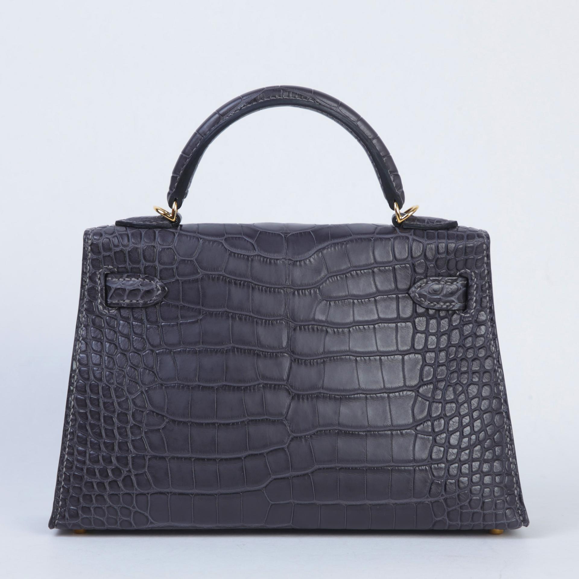 ランク N 新品 HERMÈS エルメス ミニケリー2 グラファイト (88) クロコダイル アリゲーター マット ゴールド金具 K刻印 (2025) - 2