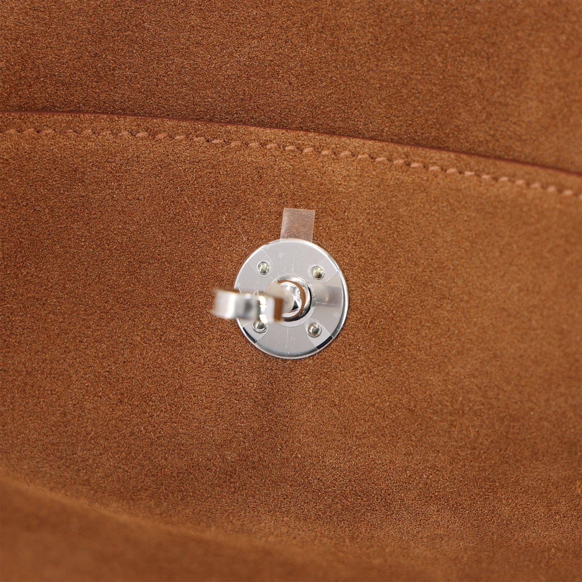 Brand New ( Rank N ) HERMÈS Mini Lindy II Chamois Gold (37) Grizzly Swift Palladium hardware K (2025) - 10