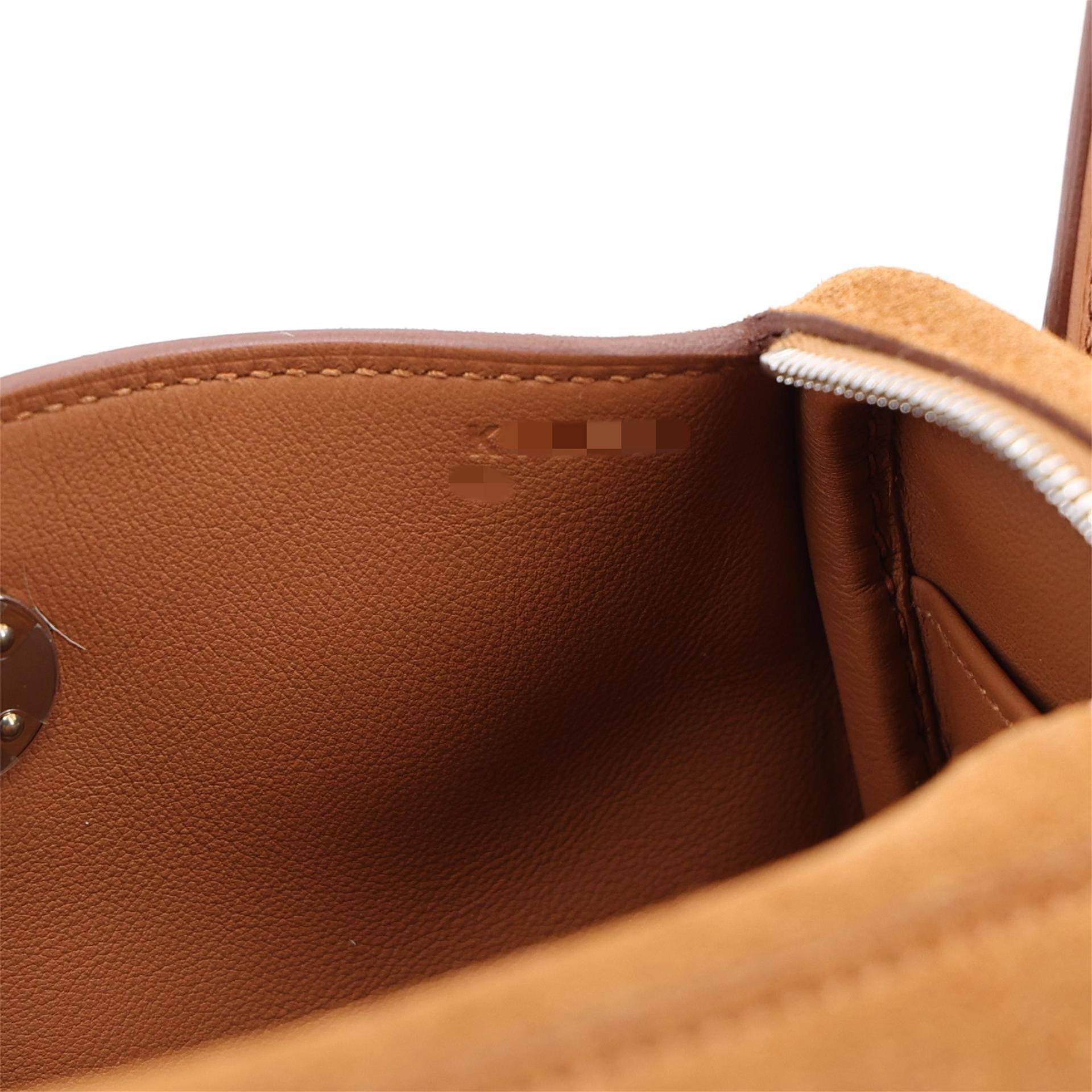 Brand New ( Rank N ) HERMÈS Mini Lindy II Chamois Gold (37) Grizzly Swift Palladium hardware K (2025) - 13